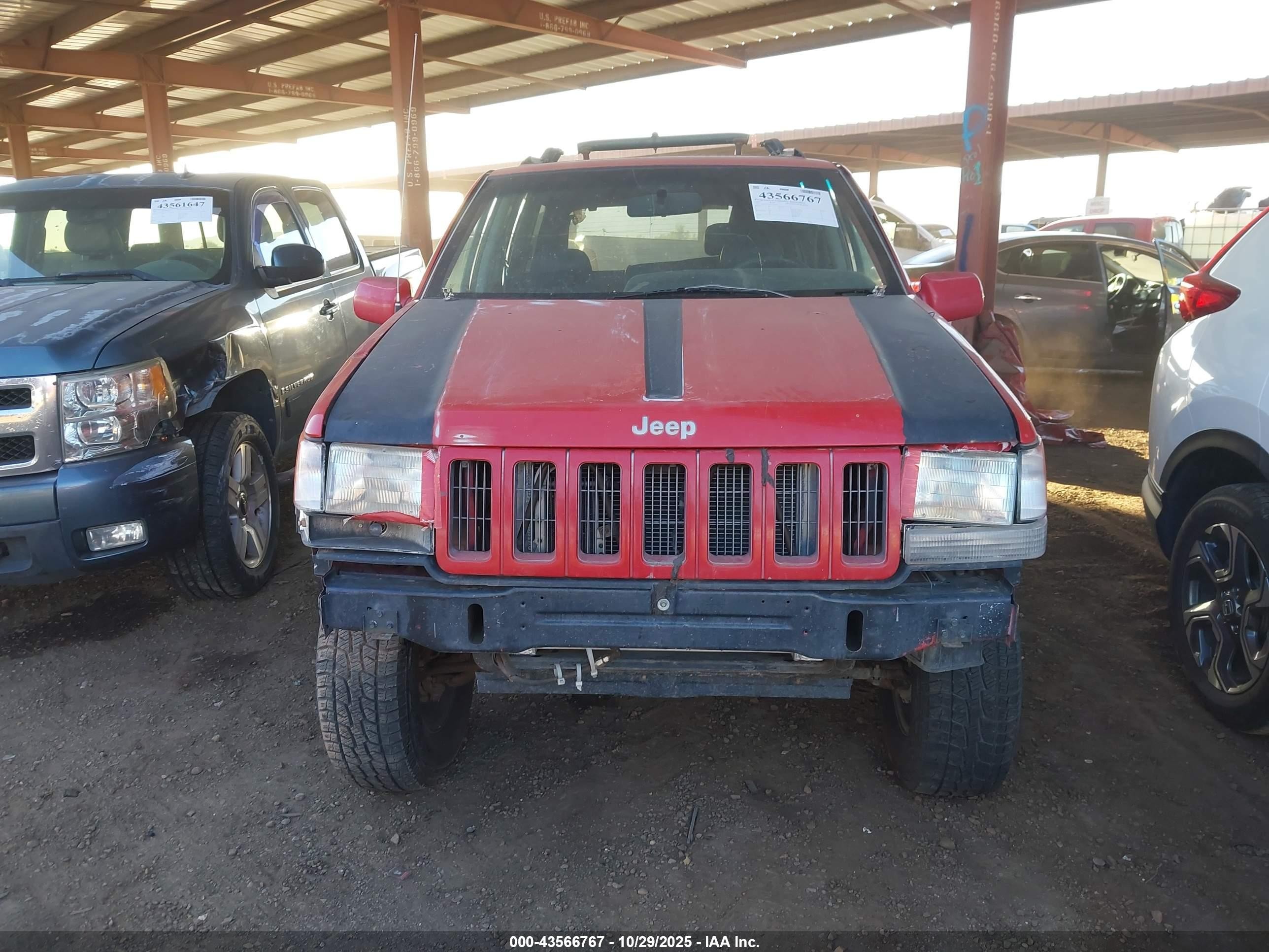1997 Jeep Grand Cherokee Limited Red vin: 1J4GZ78Y2VC765055