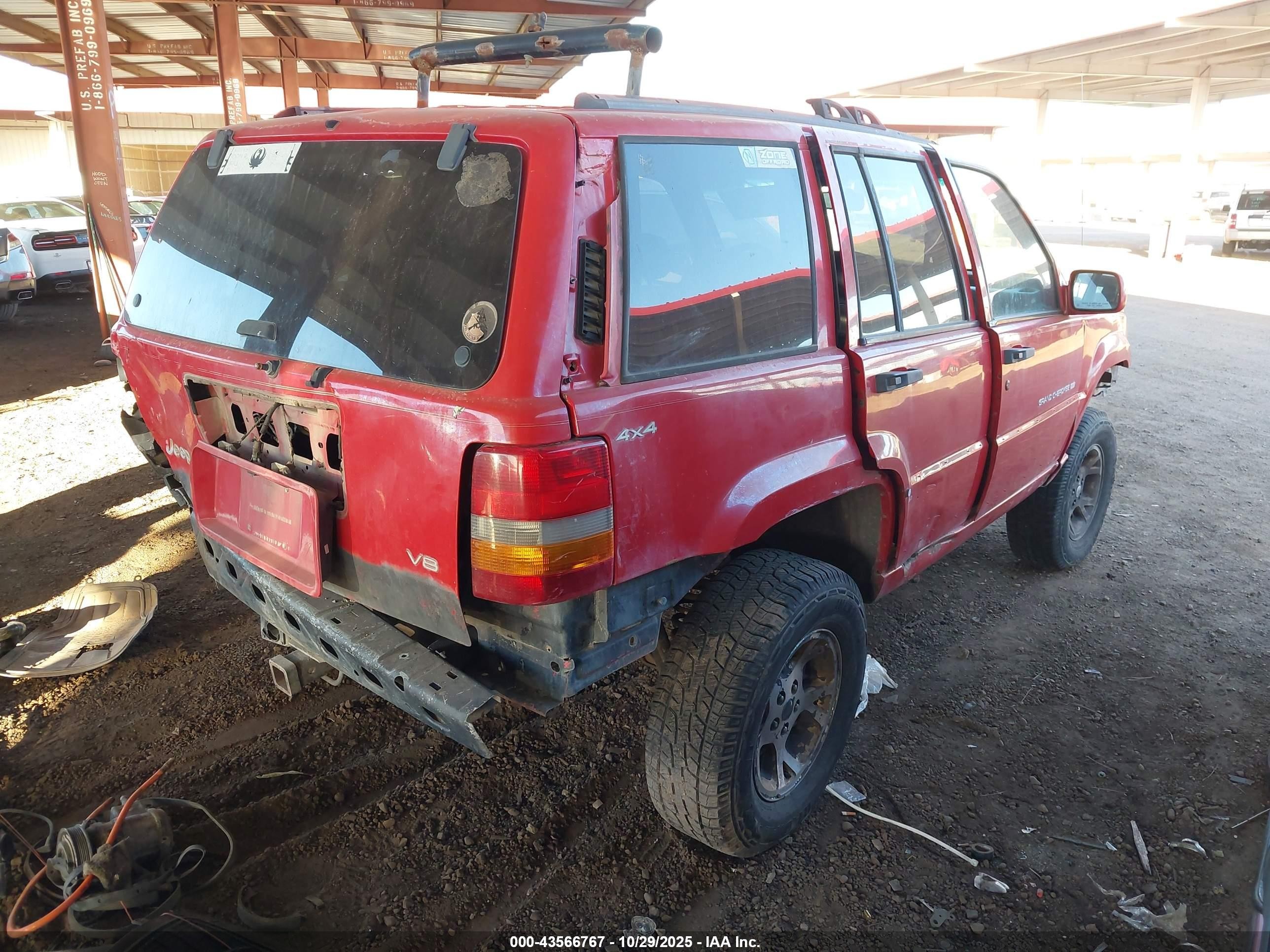 1997 Jeep Grand Cherokee Limited Red vin: 1J4GZ78Y2VC765055