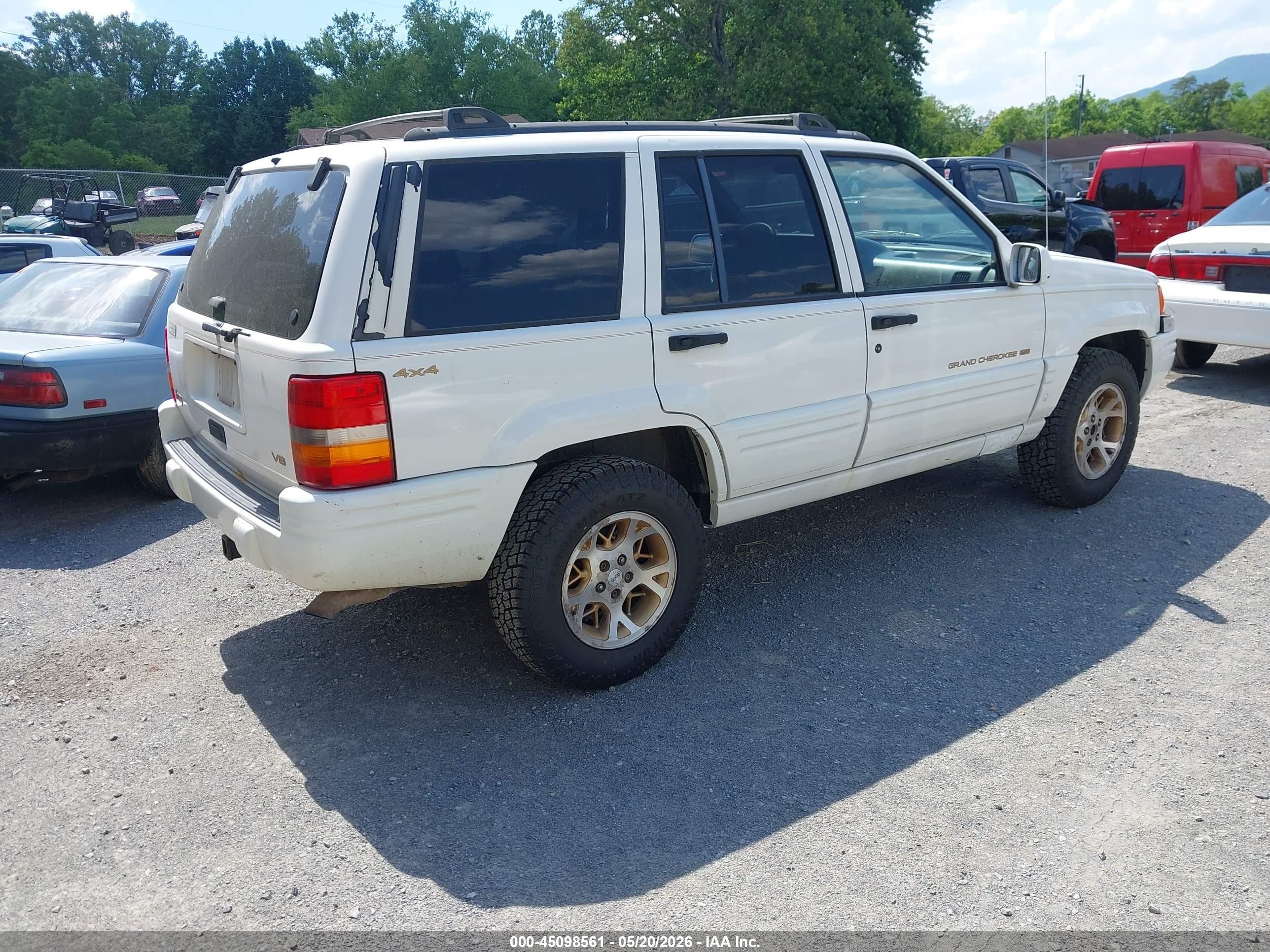 1997 Jeep Grand Cherokee Limited White vin: 1J4GZ78Y2VC766321