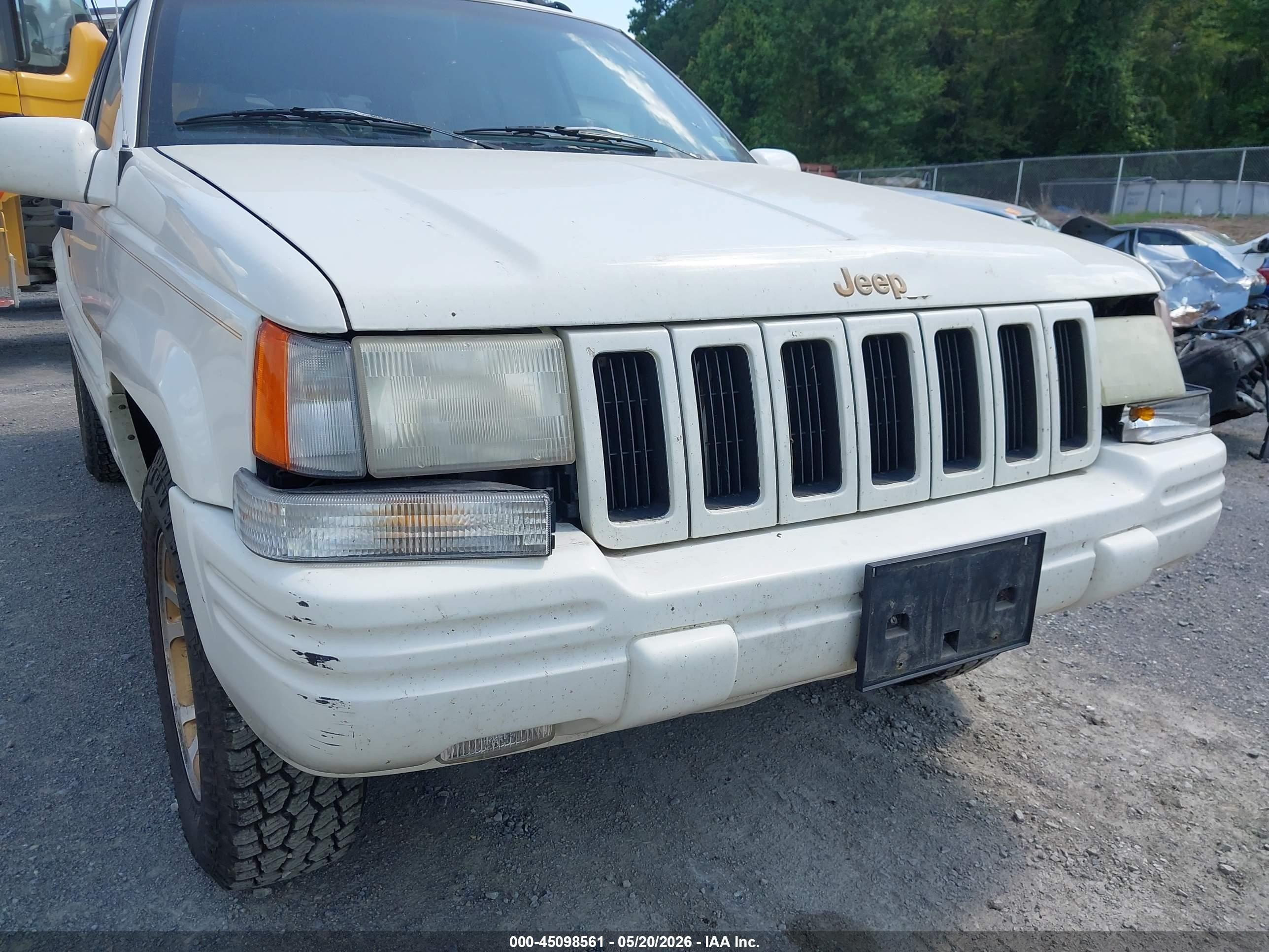 1997 Jeep Grand Cherokee Limited White vin: 1J4GZ78Y2VC766321