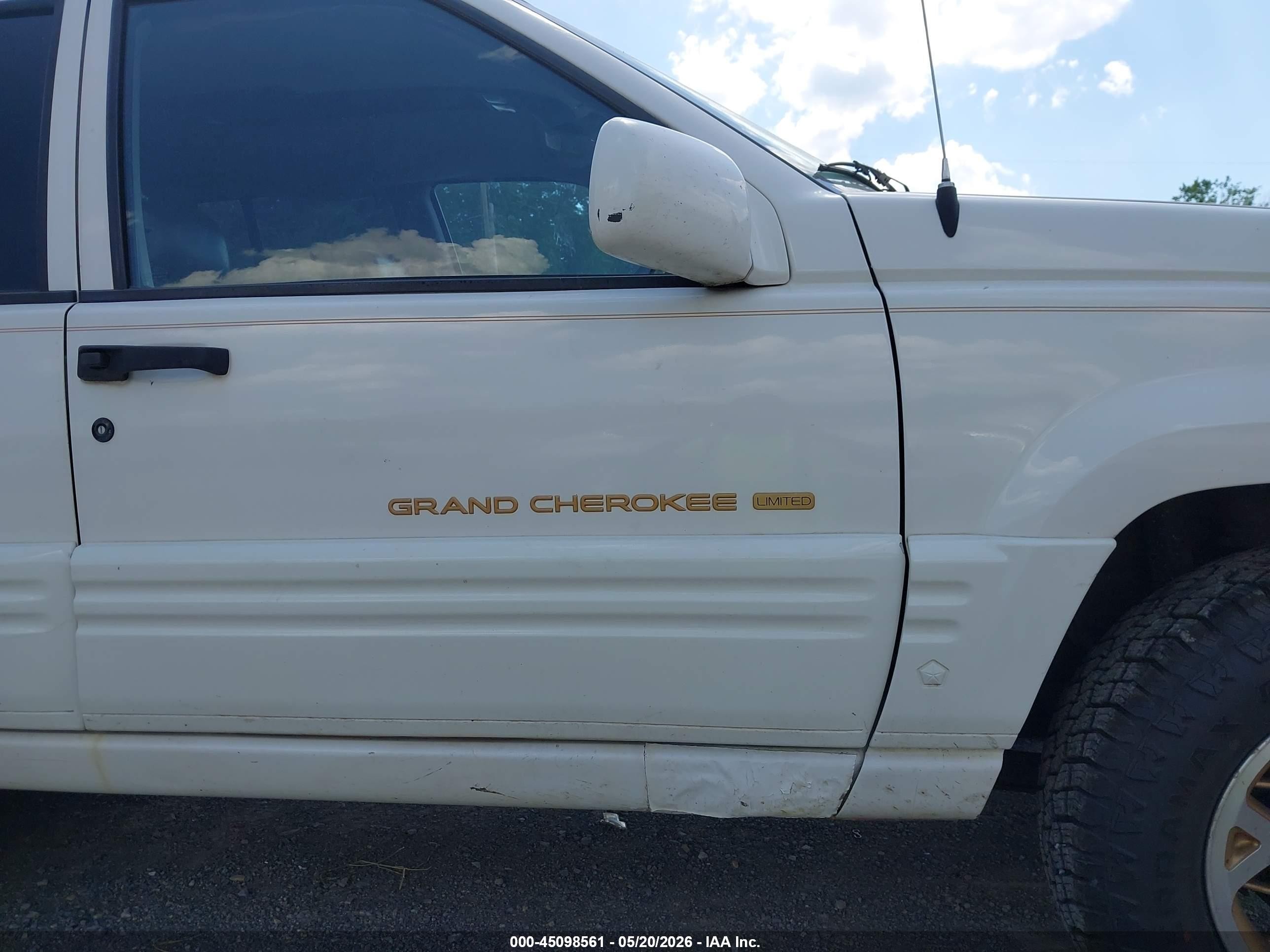 1997 Jeep Grand Cherokee Limited White vin: 1J4GZ78Y2VC766321