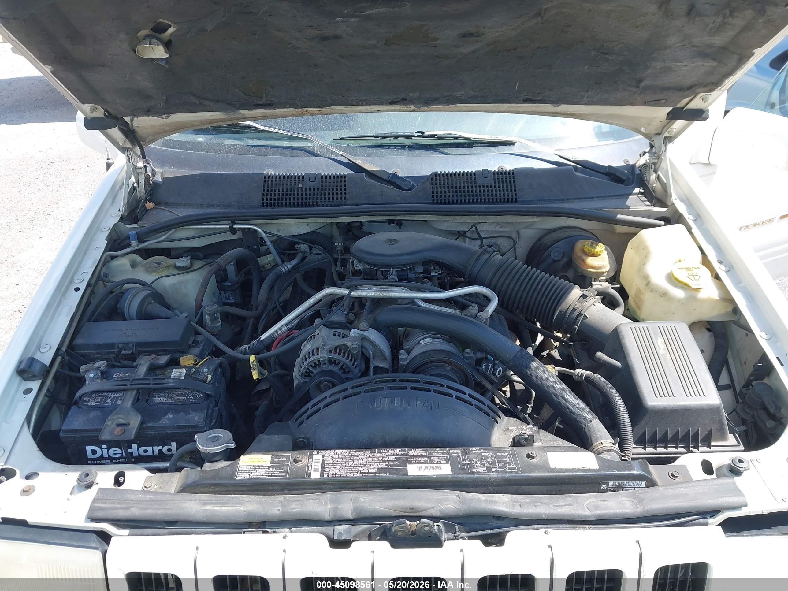 1997 Jeep Grand Cherokee Limited White vin: 1J4GZ78Y2VC766321