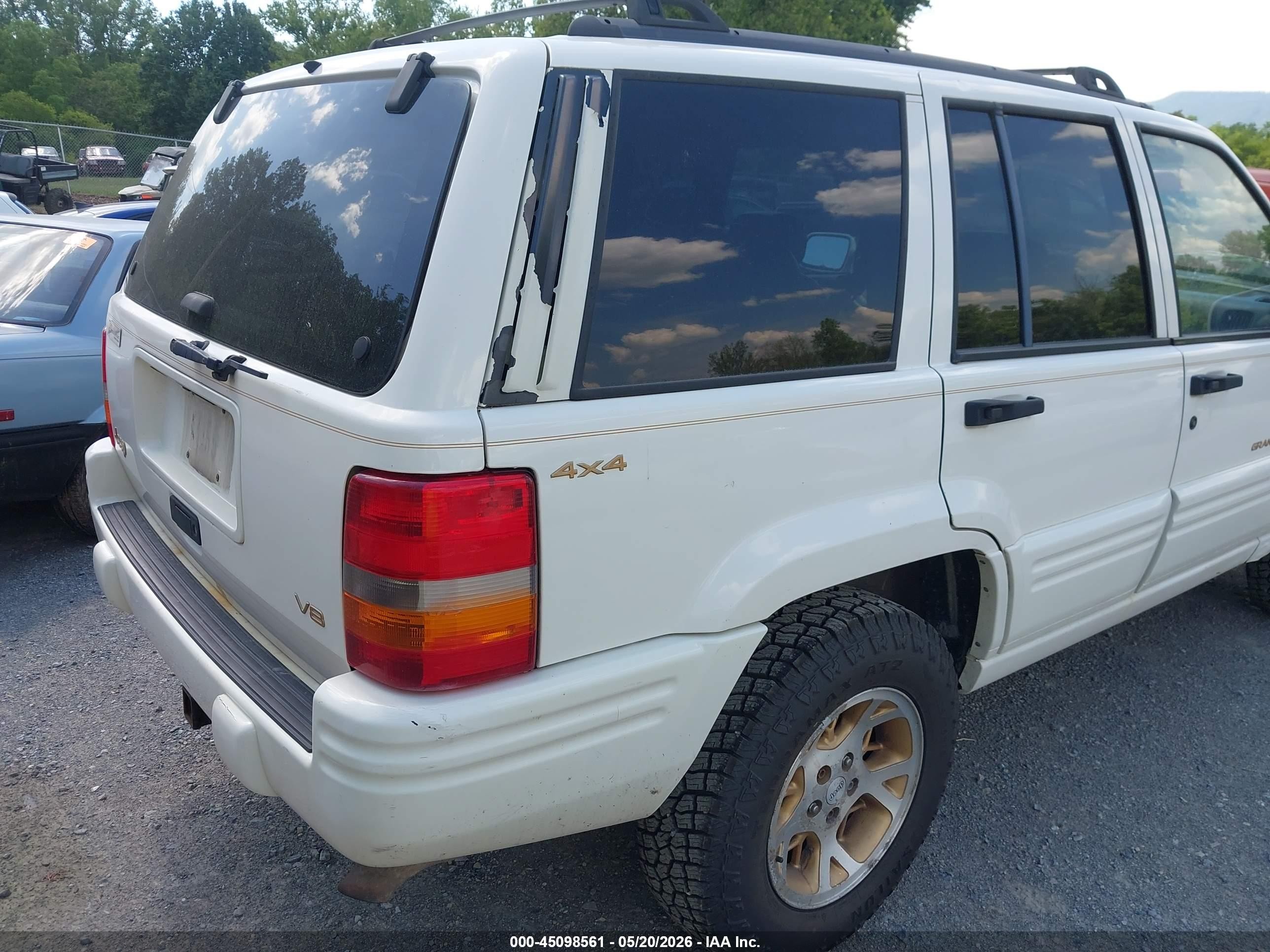 1997 Jeep Grand Cherokee Limited White vin: 1J4GZ78Y2VC766321