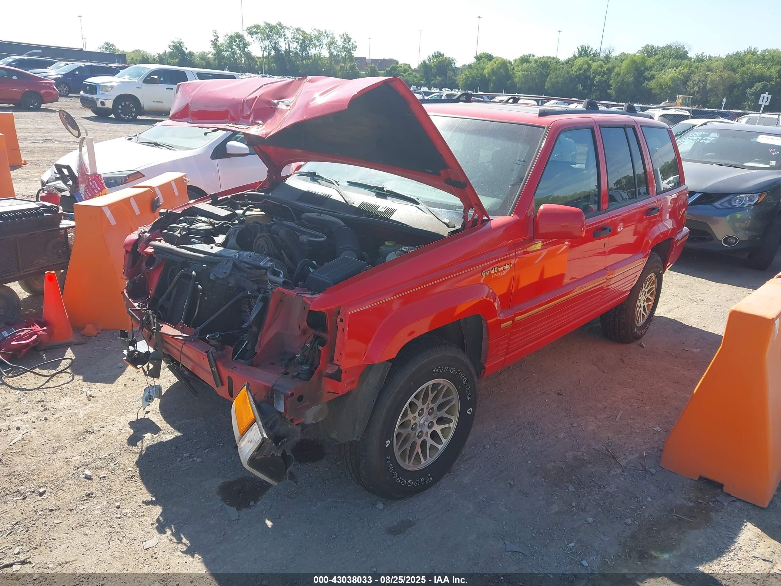 1995 Jeep Grand Cherokee Limited/orvis Red vin: 1J4GZ78Y3SC620845