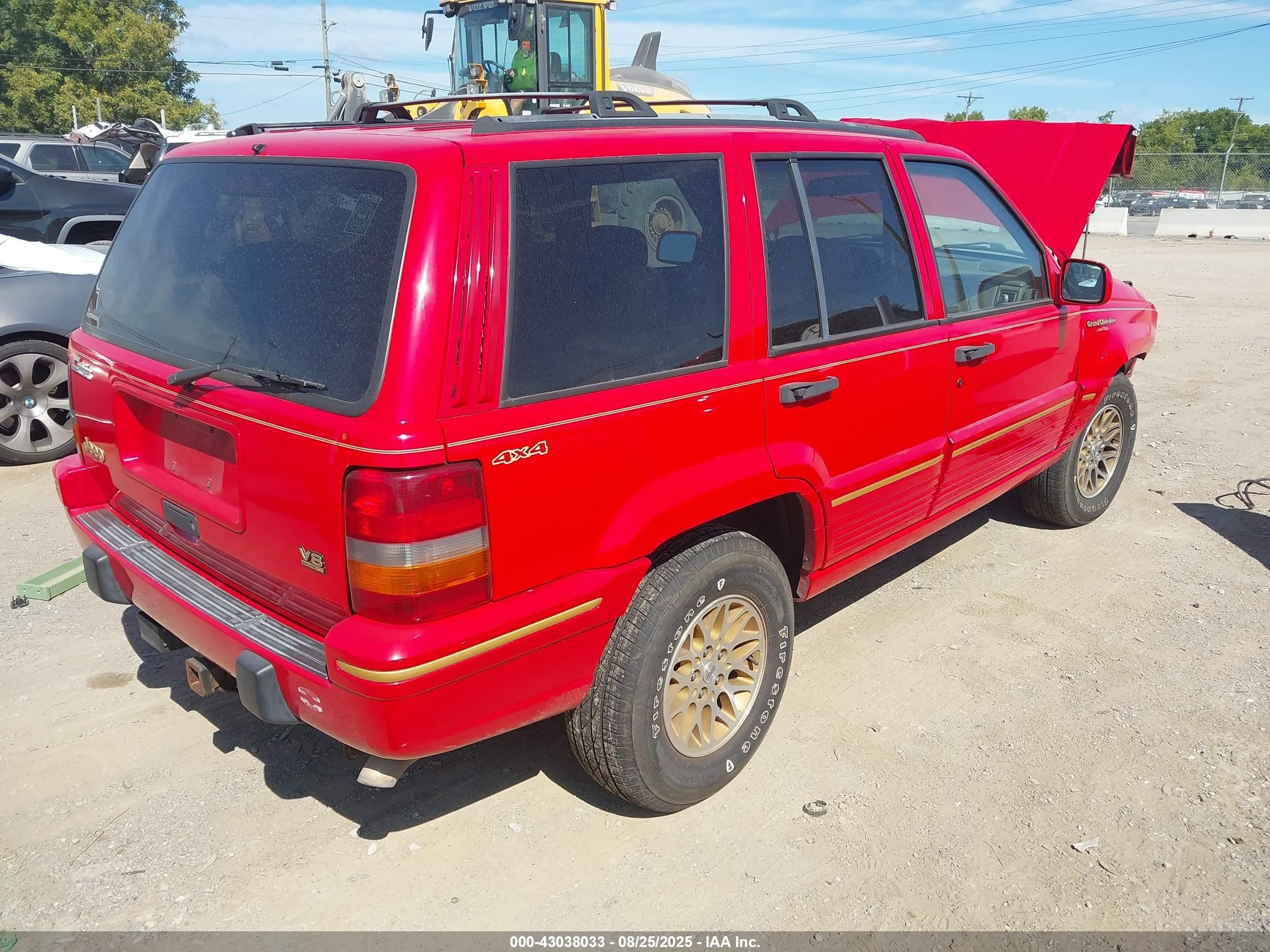 1995 Jeep Grand Cherokee Limited/orvis Red vin: 1J4GZ78Y3SC620845