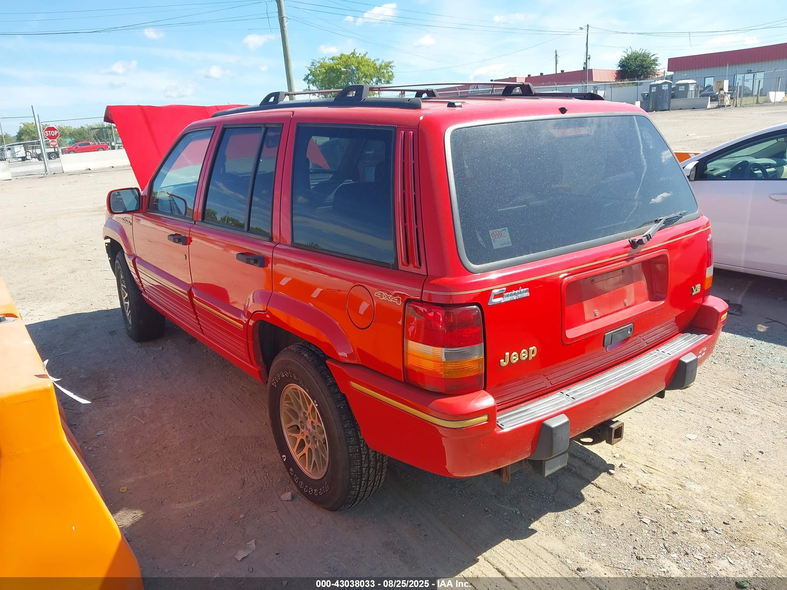 1995 Jeep Grand Cherokee Limited/orvis Red vin: 1J4GZ78Y3SC620845