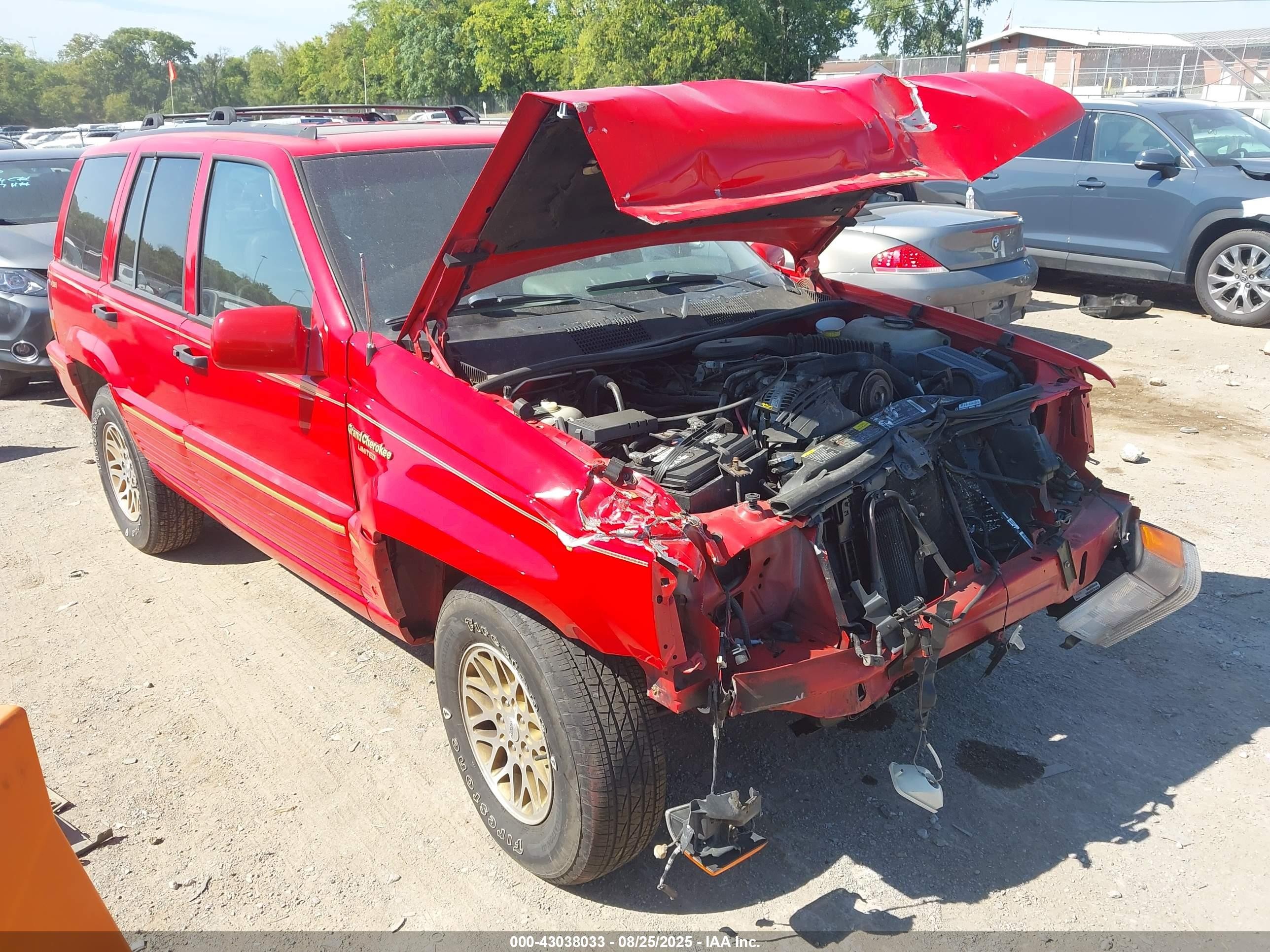 1995 Jeep Grand Cherokee Limited/orvis Red vin: 1J4GZ78Y3SC620845
