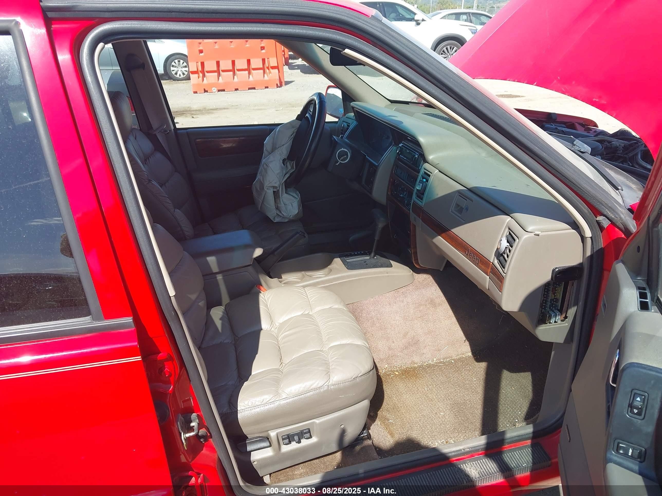 1995 Jeep Grand Cherokee Limited/orvis Red vin: 1J4GZ78Y3SC620845