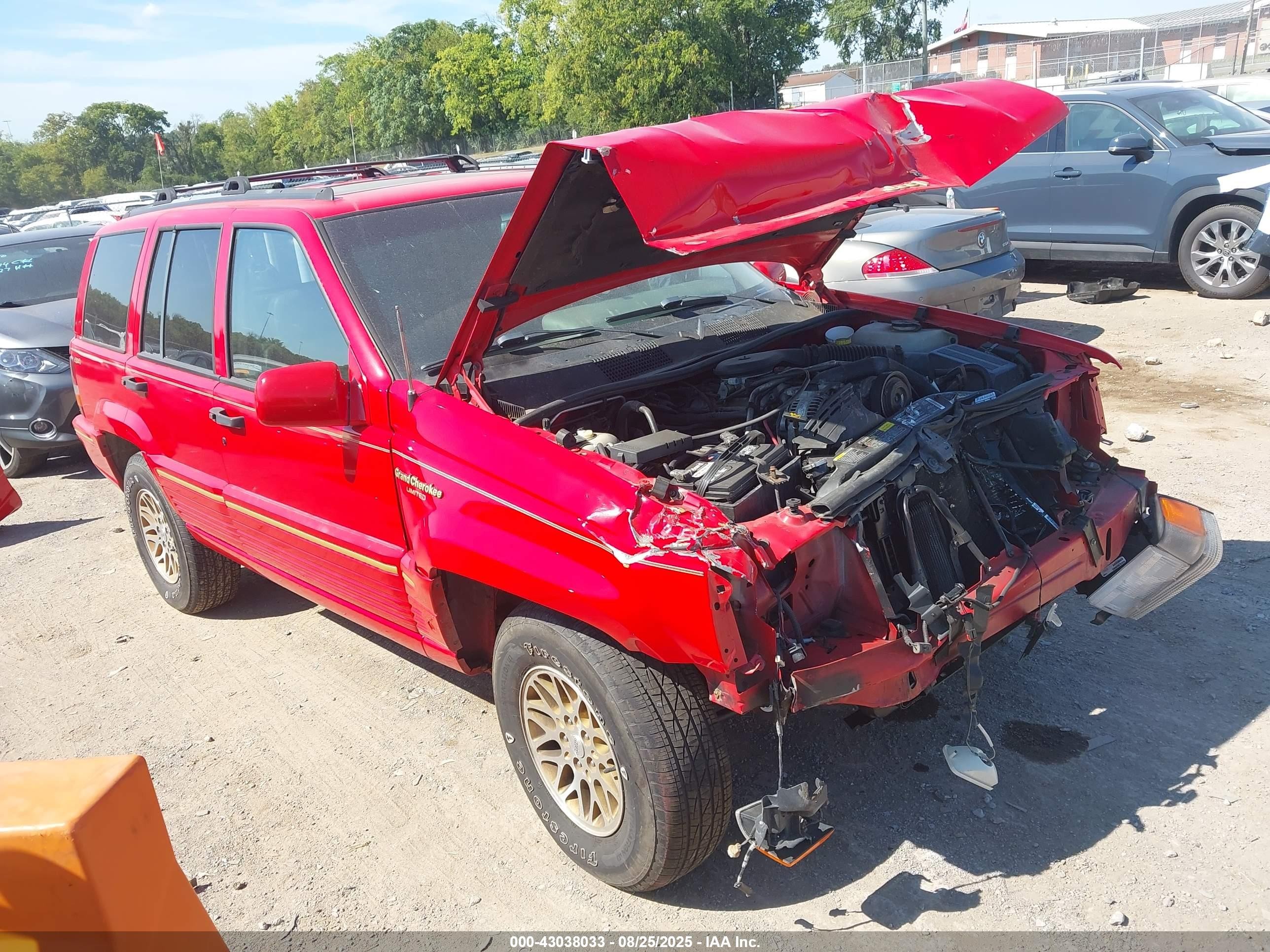 1995 Jeep Grand Cherokee Limited/orvis Red vin: 1J4GZ78Y3SC620845