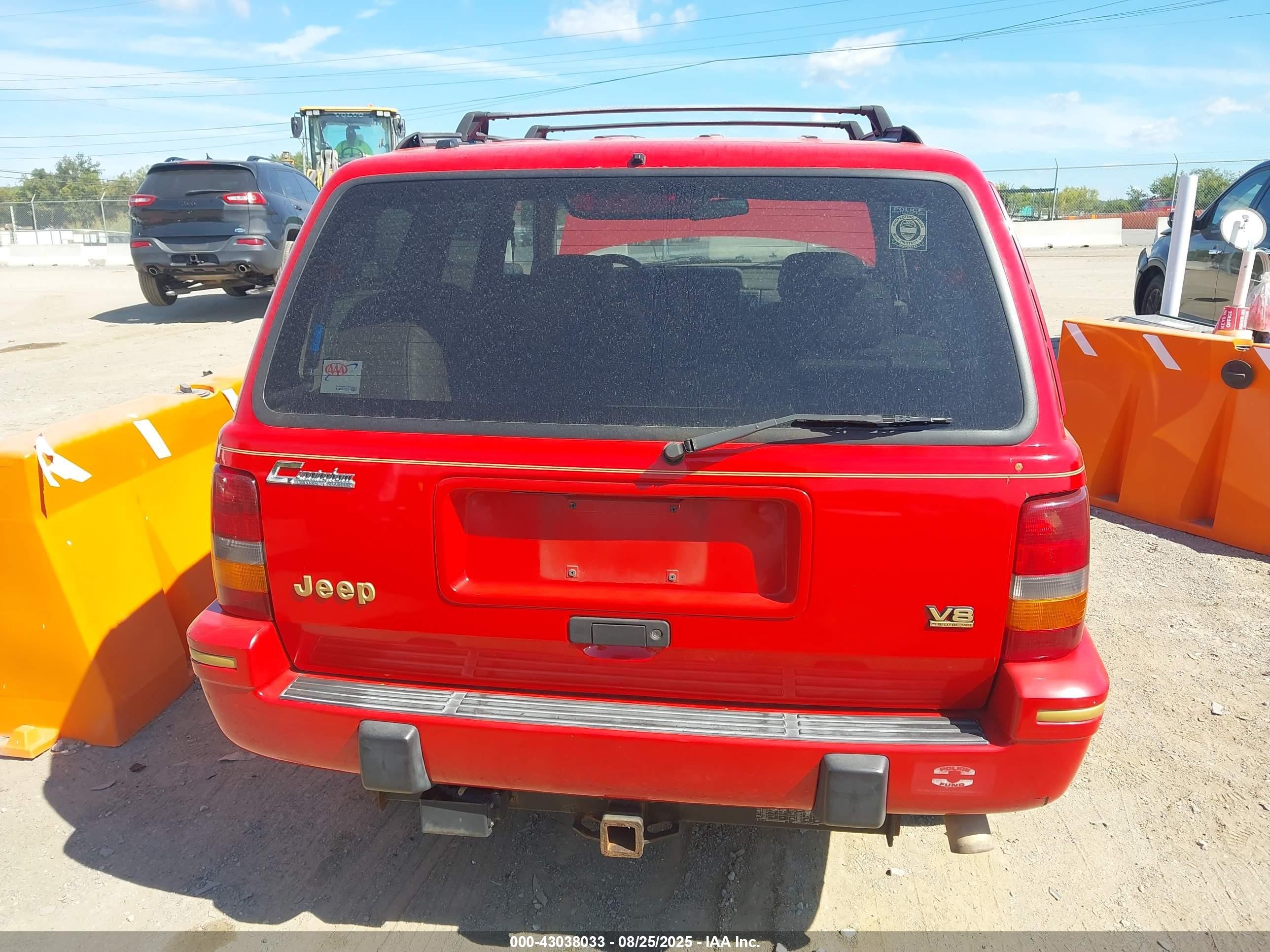 1995 Jeep Grand Cherokee Limited/orvis Red vin: 1J4GZ78Y3SC620845