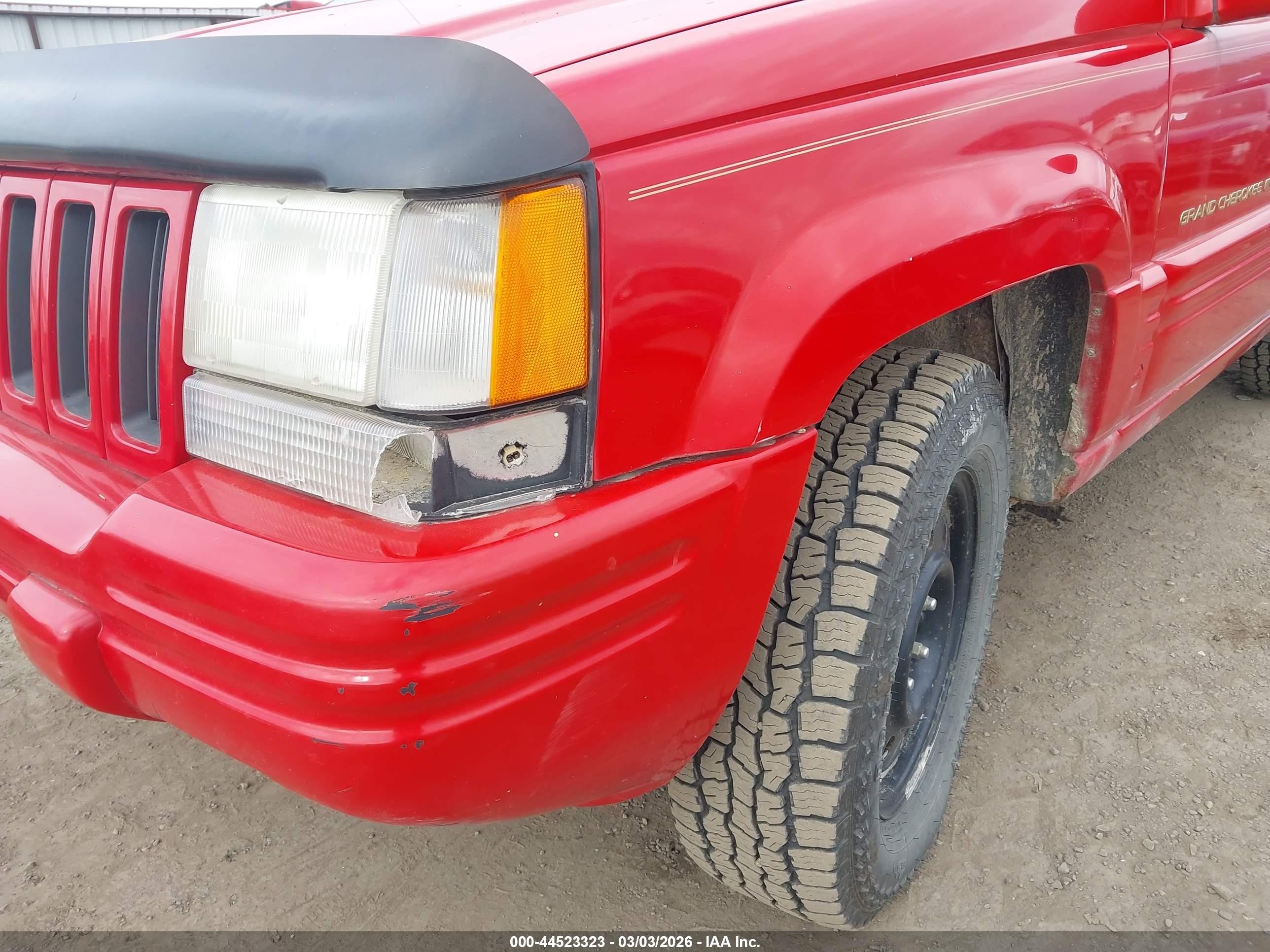 1996 Jeep Grand Cherokee Limited Красный vin: 1J4GZ78Y4TC312424