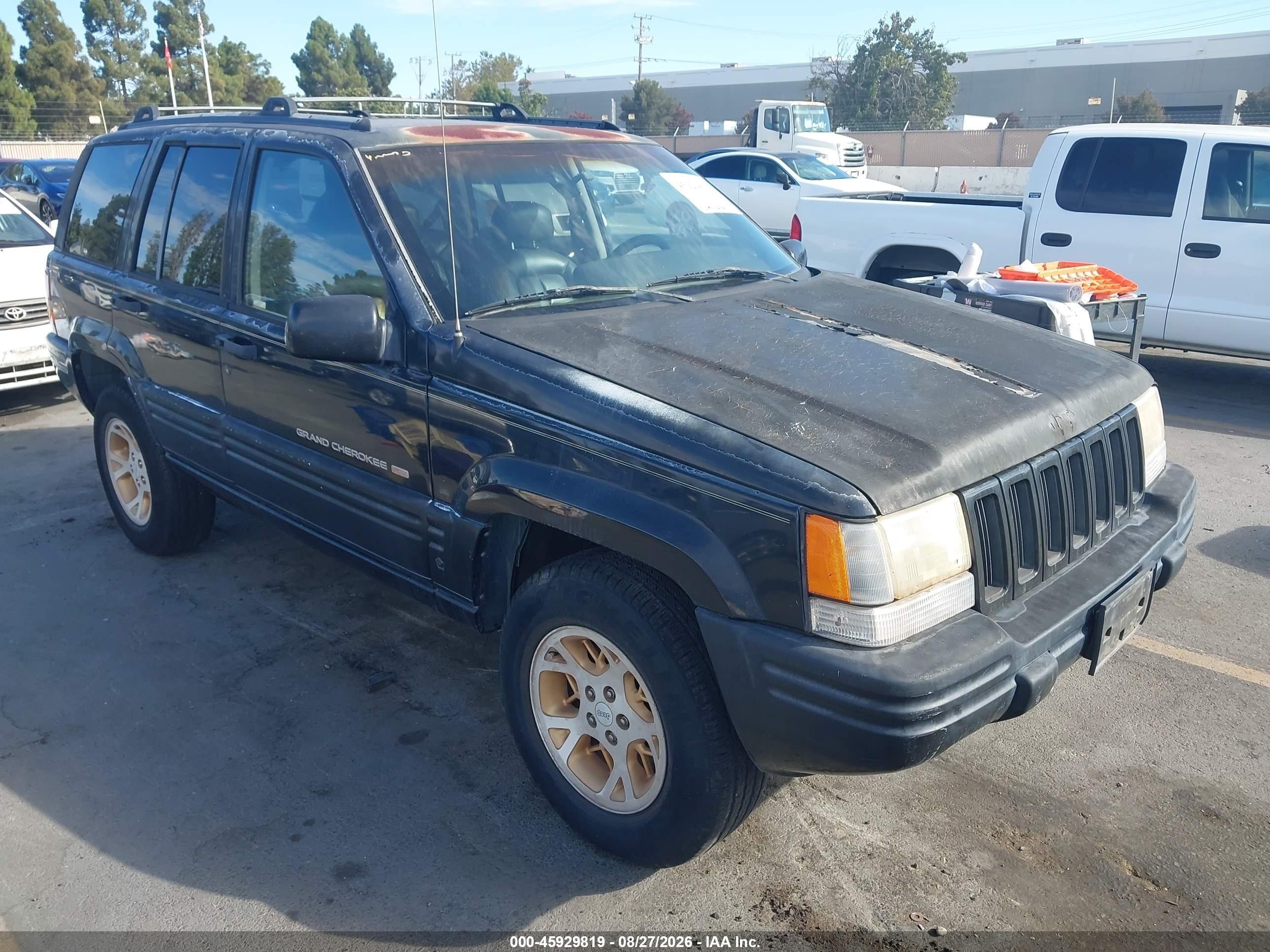 1996 Jeep Grand Cherokee Limited Черный vin: 1J4GZ78Y4TC373613