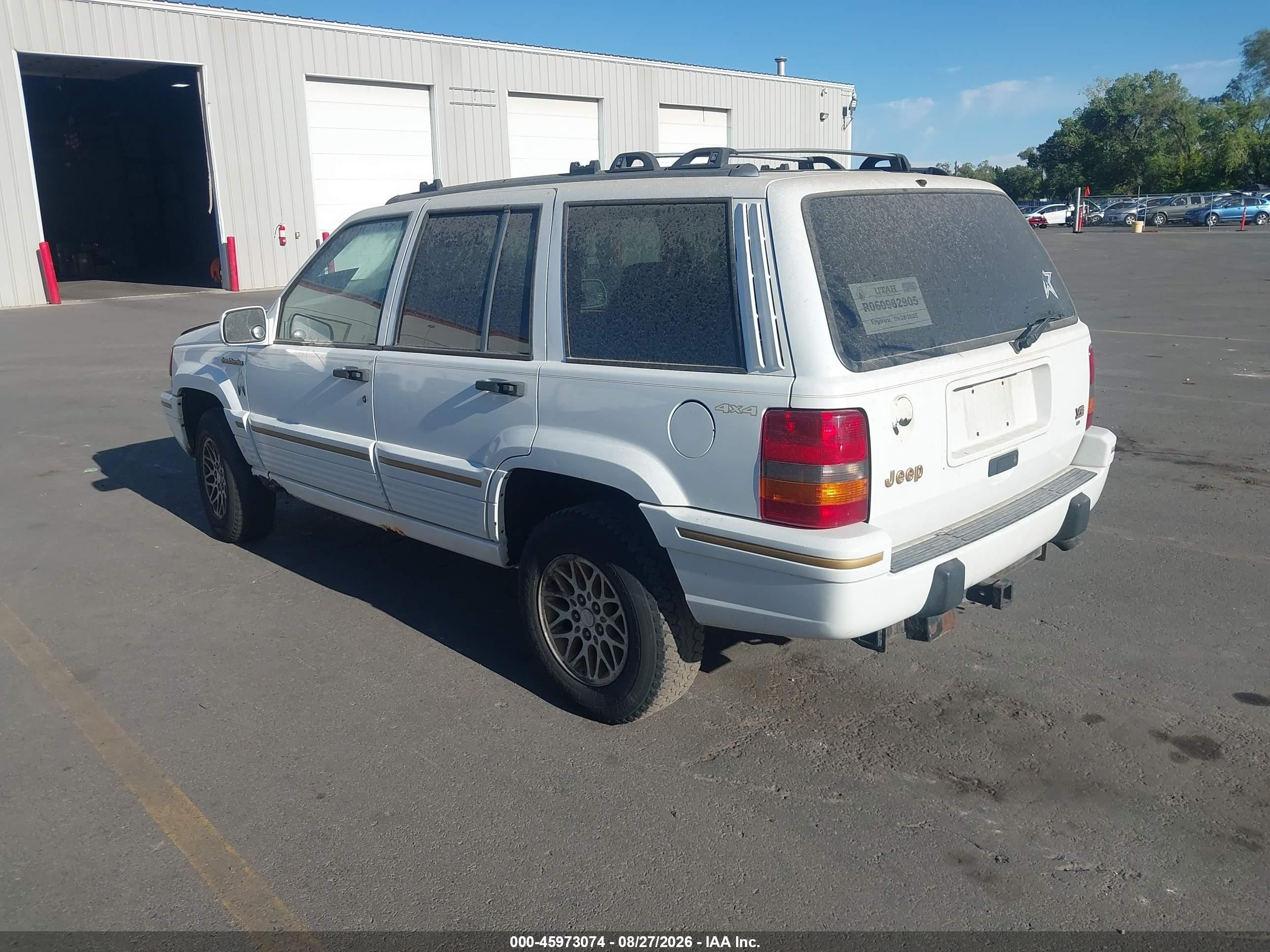 1995 Jeep Grand Cherokee Limited/orvis White vin: 1J4GZ78Y5SC510394