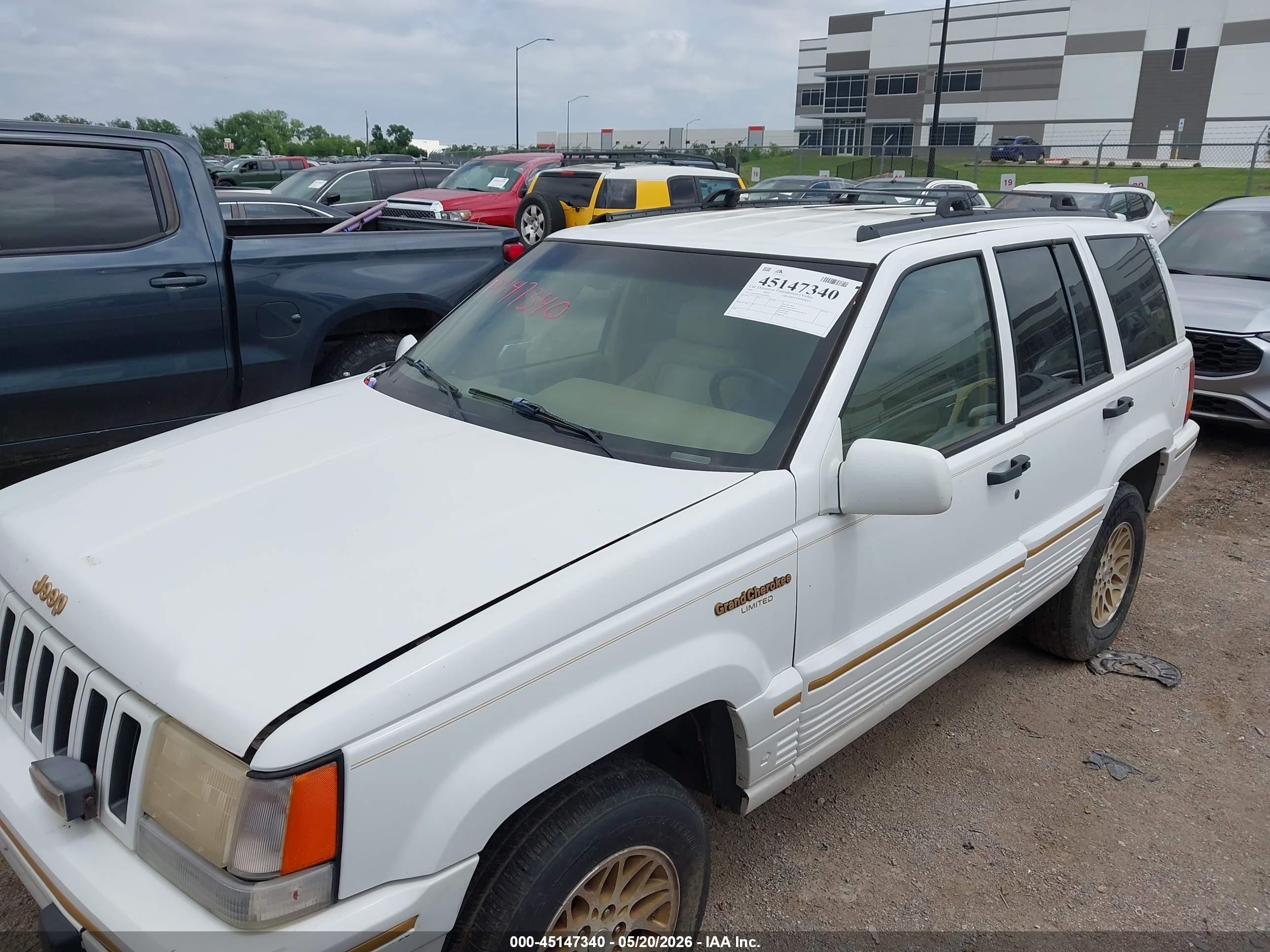 1995 Jeep Grand Cherokee Limited/orvis White vin: 1J4GZ78Y5SC670131