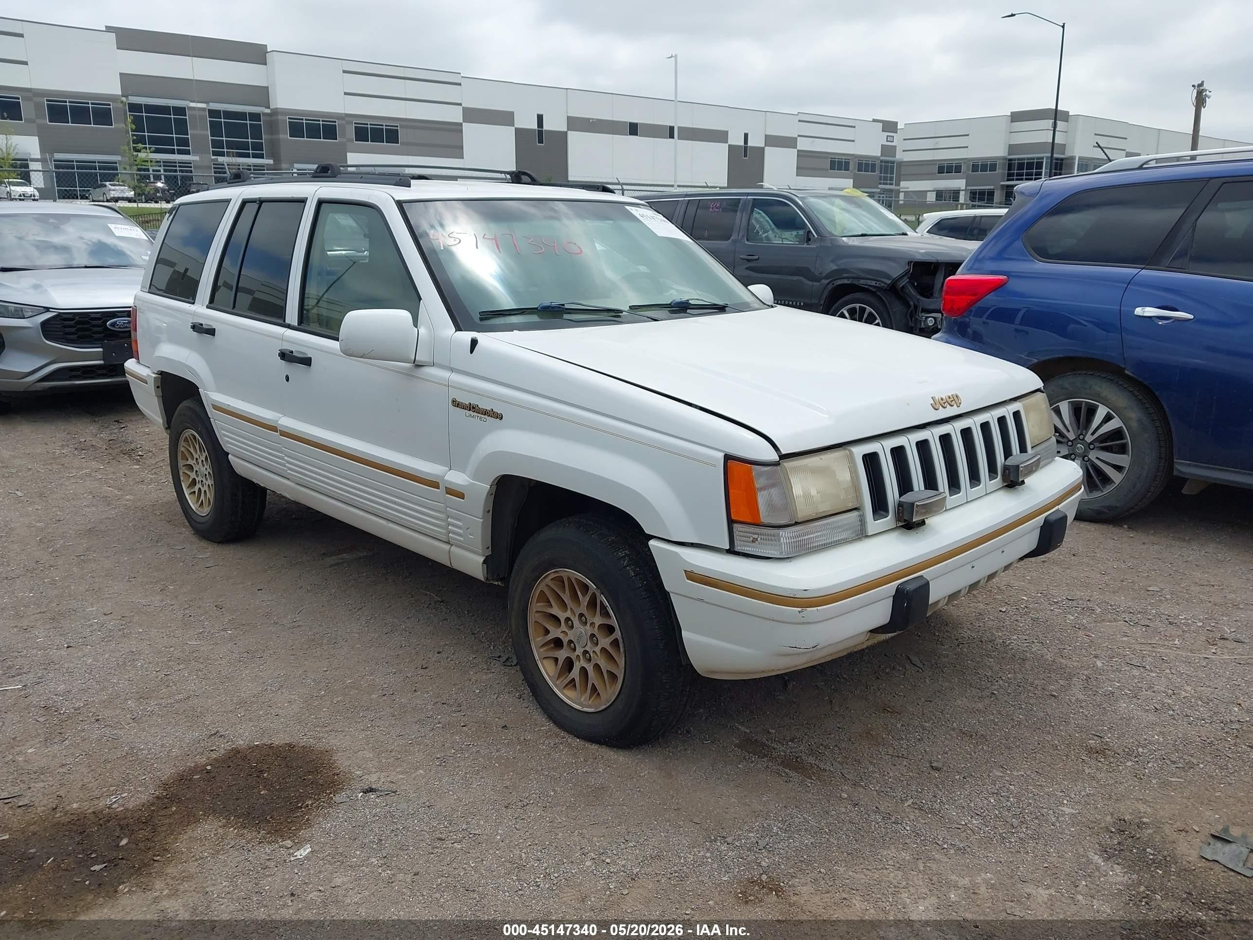 1995 Jeep Grand Cherokee Limited/orvis Белый vin: 1J4GZ78Y5SC670131