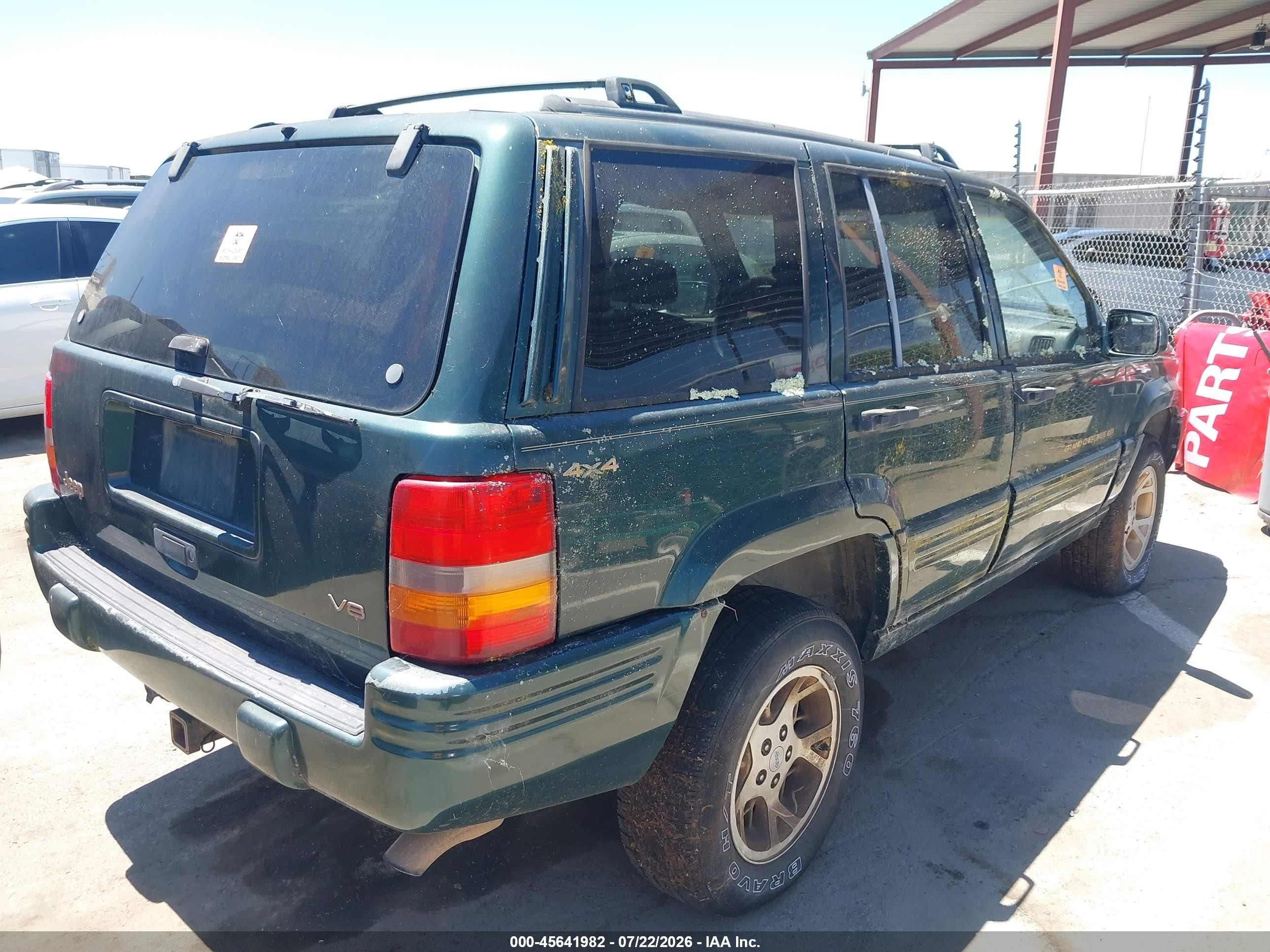 1998 Jeep Grand Cherokee Limited Green vin: 1J4GZ78Y5WC359336