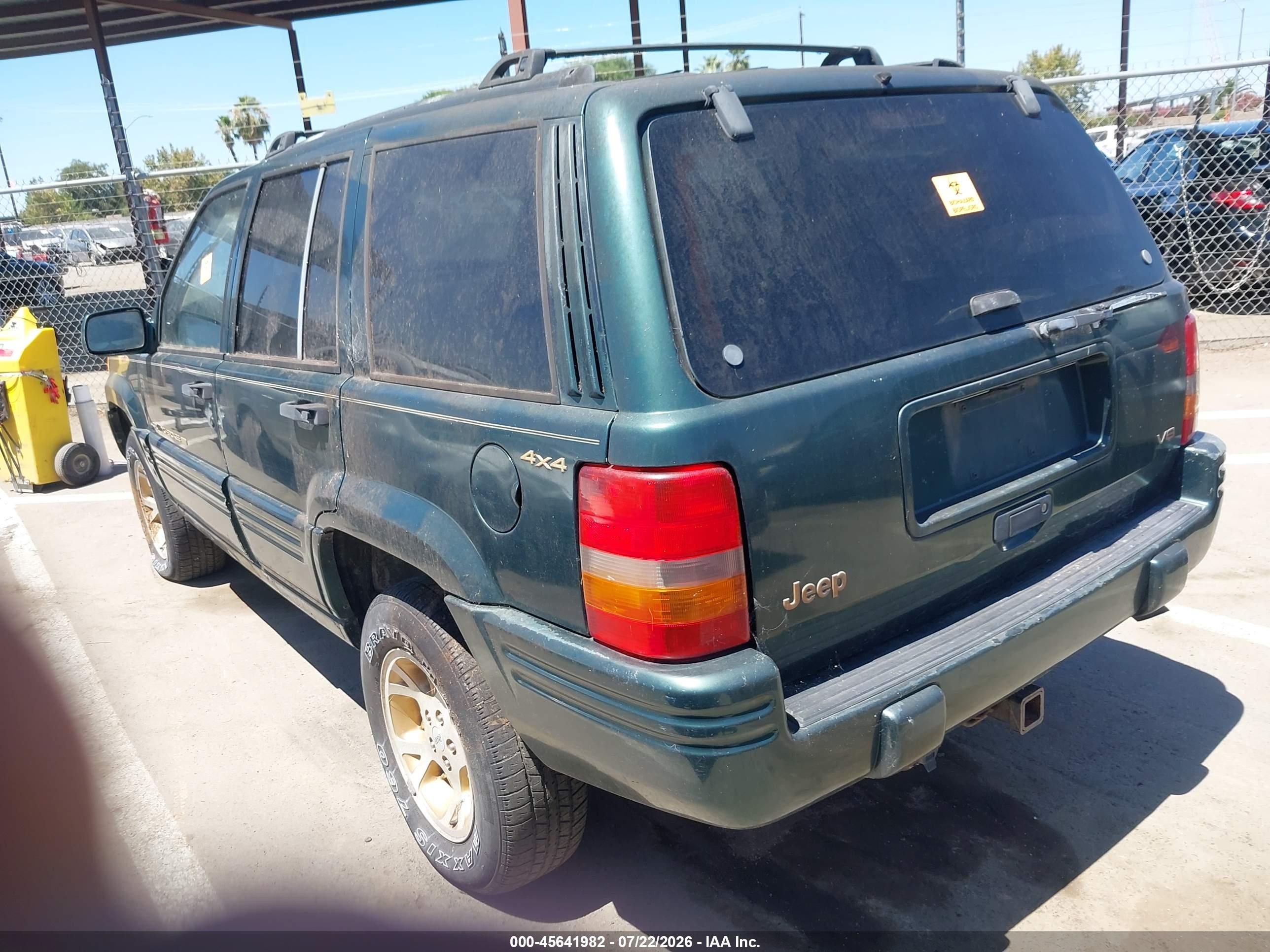 1998 Jeep Grand Cherokee Limited Green vin: 1J4GZ78Y5WC359336