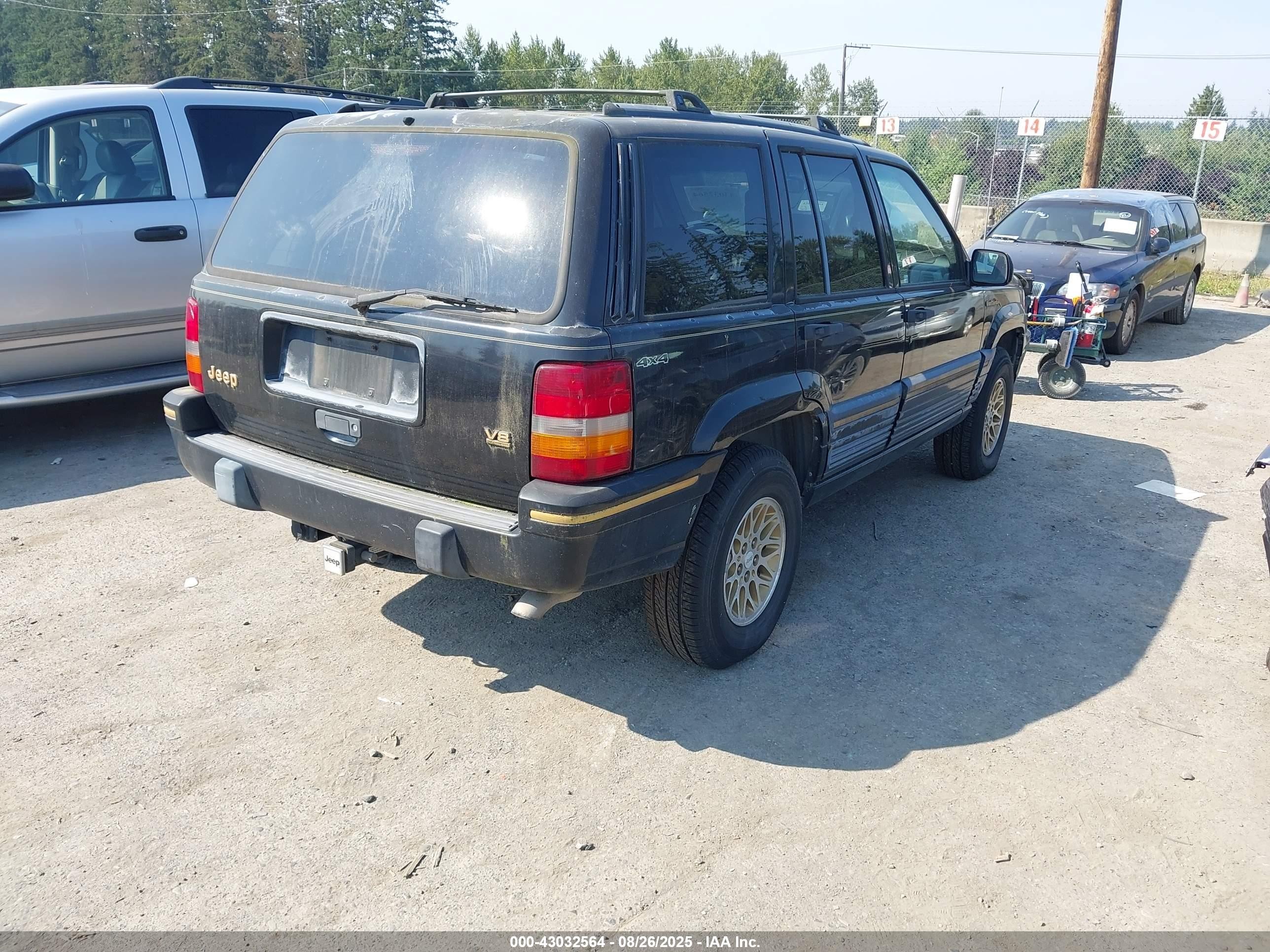 1995 Jeep Grand Cherokee Limited/orvis Black vin: 1J4GZ78Y6SC709972