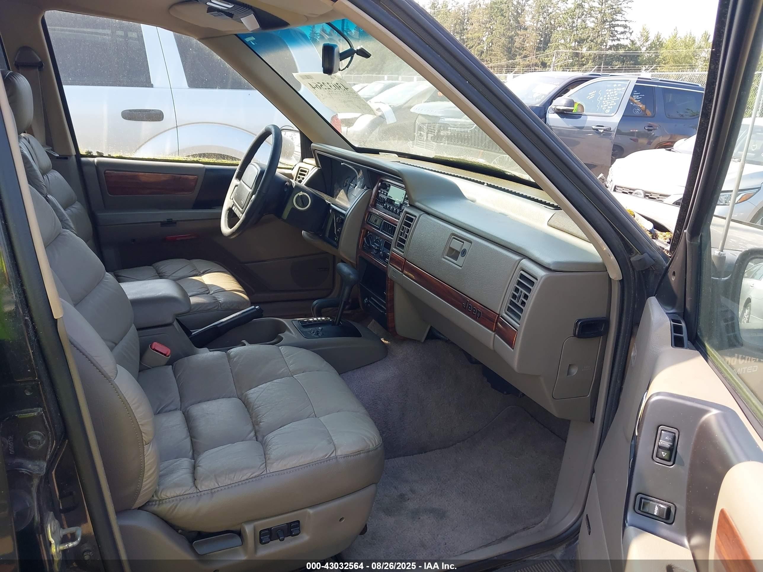1995 Jeep Grand Cherokee Limited/orvis Black vin: 1J4GZ78Y6SC709972