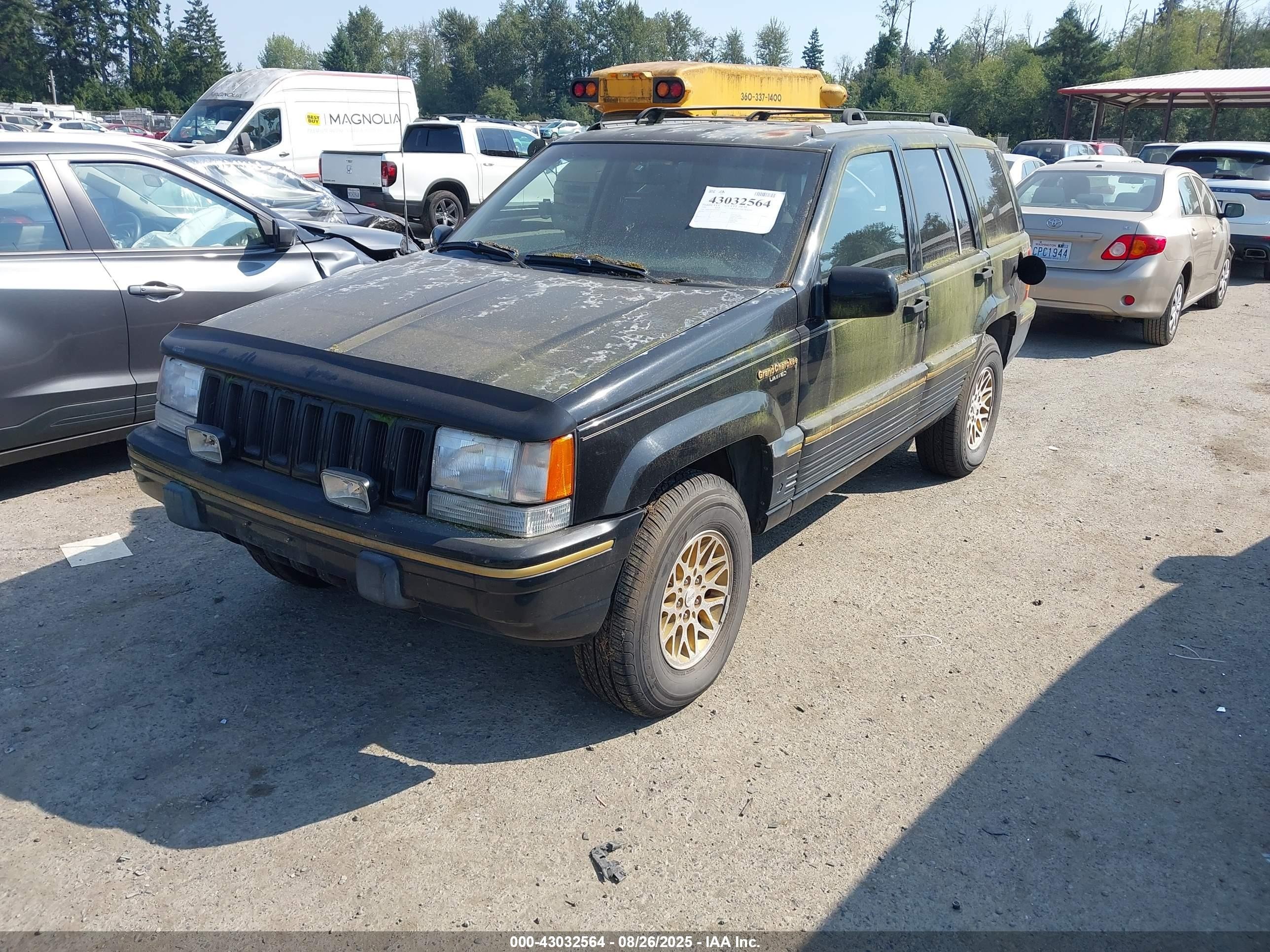 1995 Jeep Grand Cherokee Limited/orvis Black vin: 1J4GZ78Y6SC709972