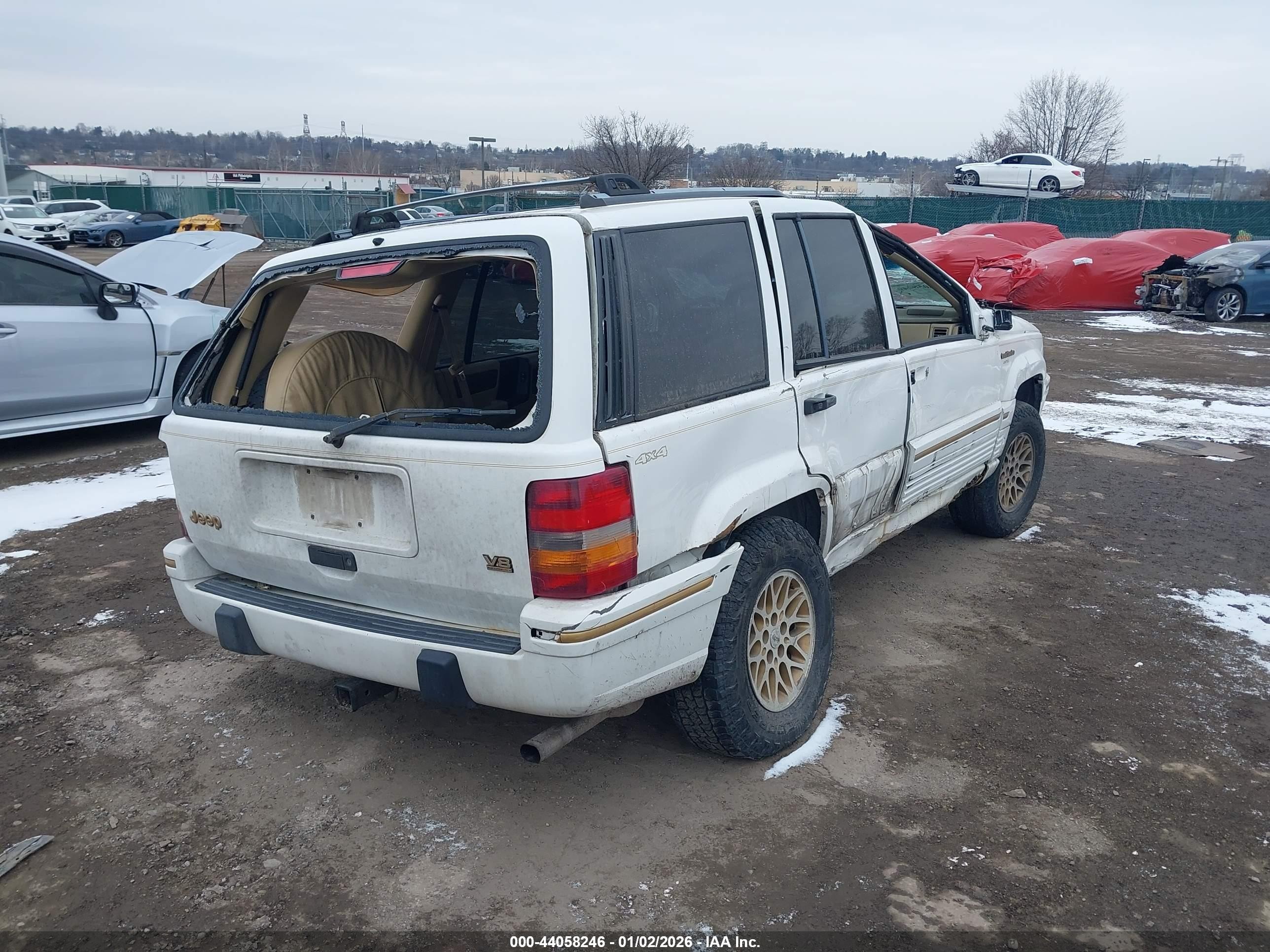 1995 Jeep Grand Cherokee Limited/orvis White vin: 1J4GZ78Y7SC784096