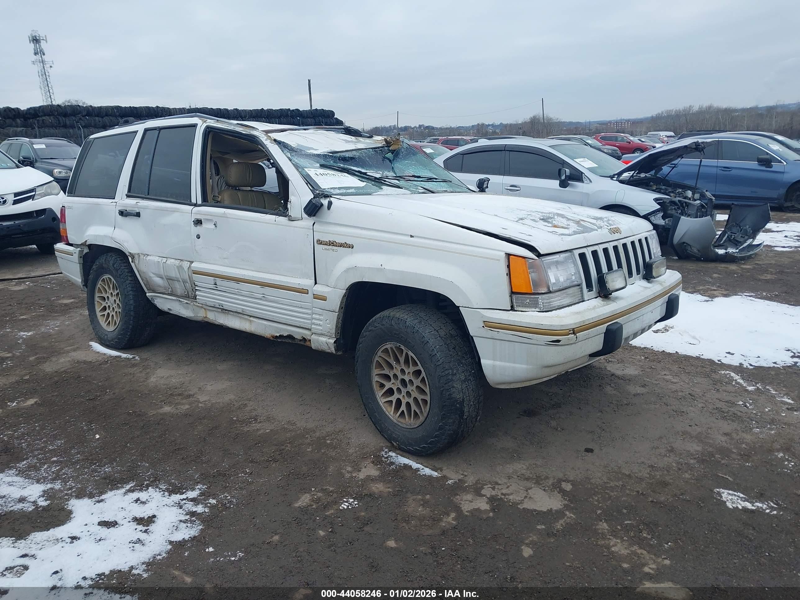 1995 Jeep Grand Cherokee Limited/orvis White vin: 1J4GZ78Y7SC784096