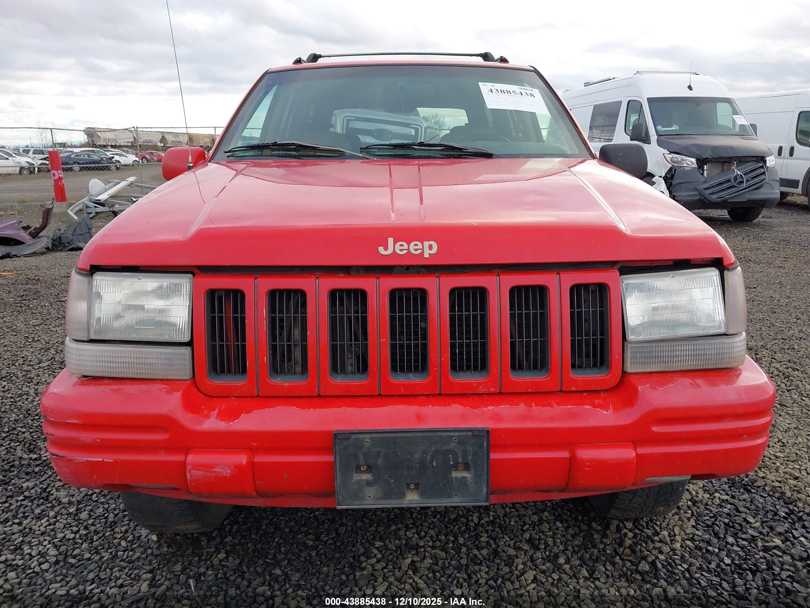 1996 Jeep Grand Cherokee Limited Красный vin: 1J4GZ78Y7TC252610