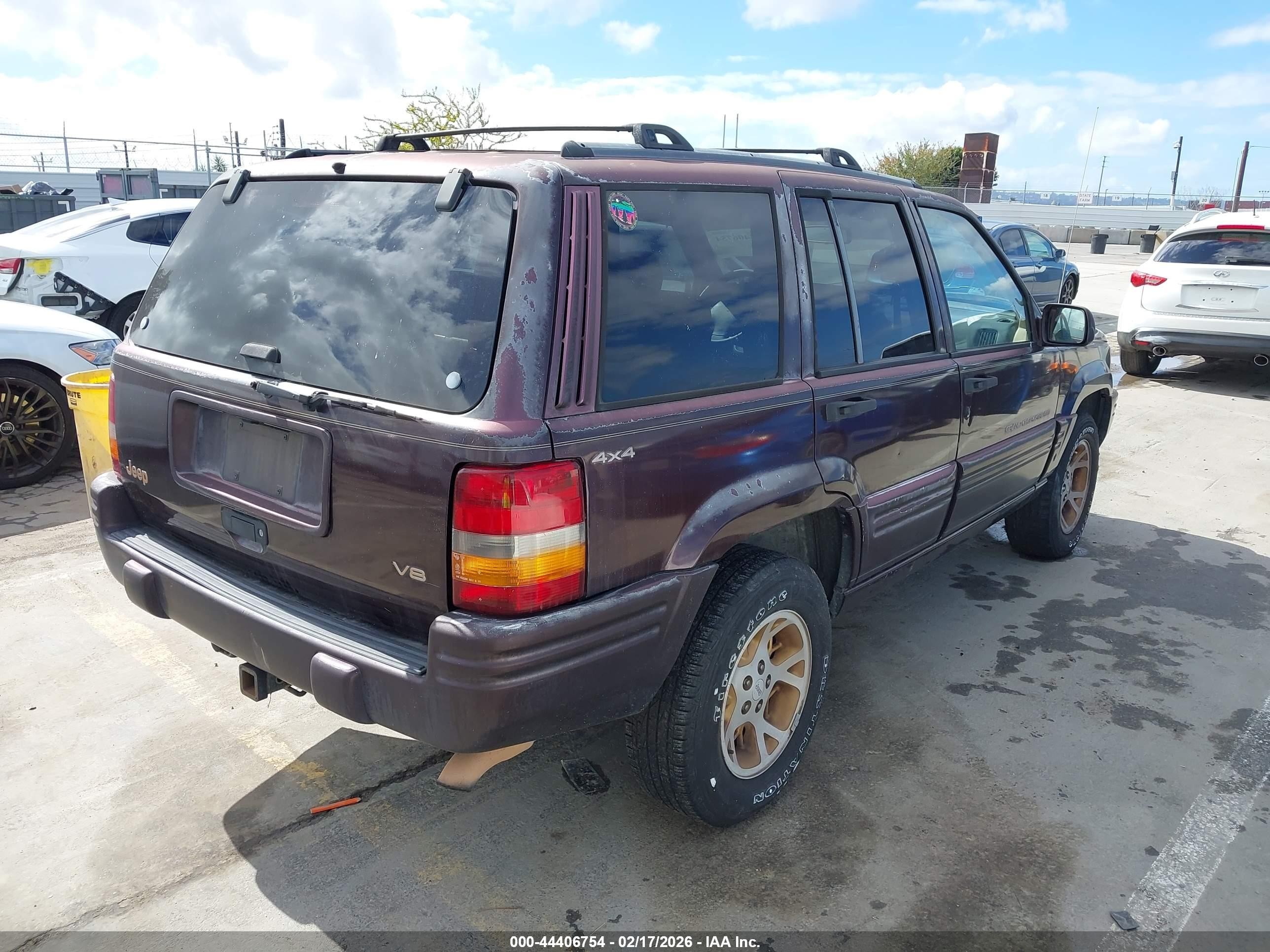 1996 Jeep Grand Cherokee Limited Purple vin: 1J4GZ78Y7TC310571