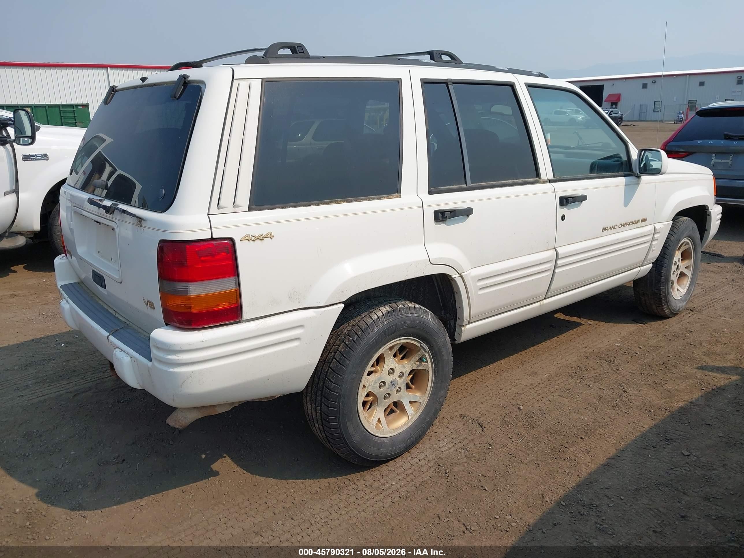 1997 Jeep Grand Cherokee Limited White vin: 1J4GZ78Y7VC575171