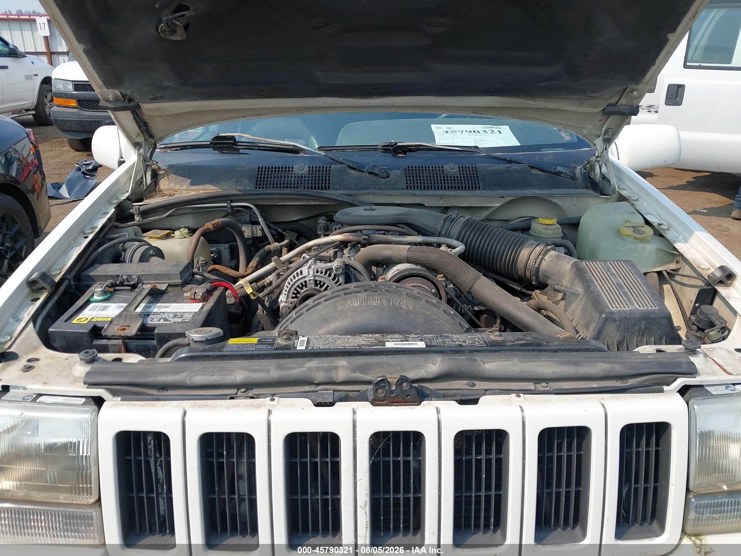 1997 Jeep Grand Cherokee Limited White vin: 1J4GZ78Y7VC575171