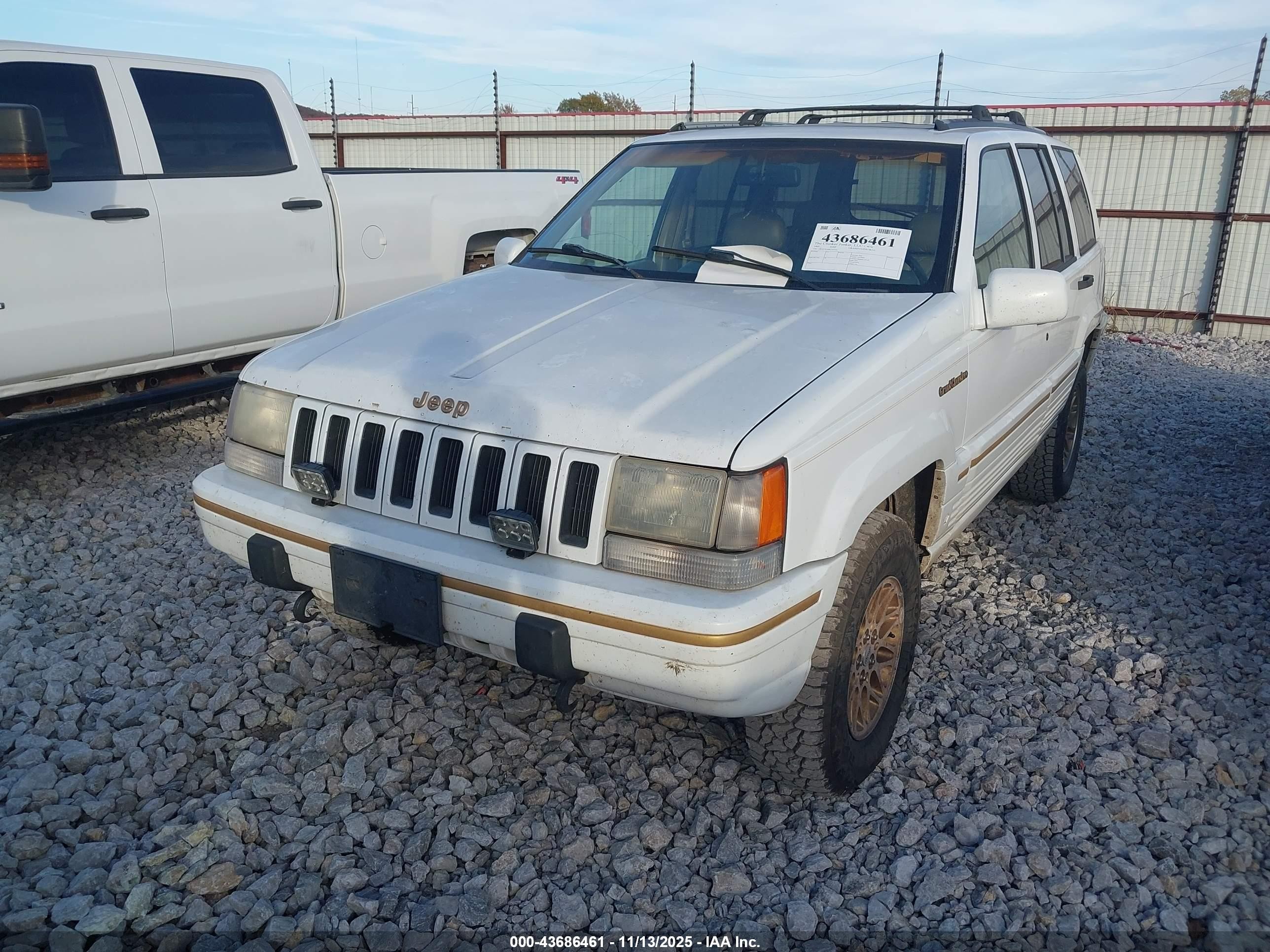 1995 Jeep Grand Cherokee Limited/orvis Белый vin: 1J4GZ78Y8SC727521