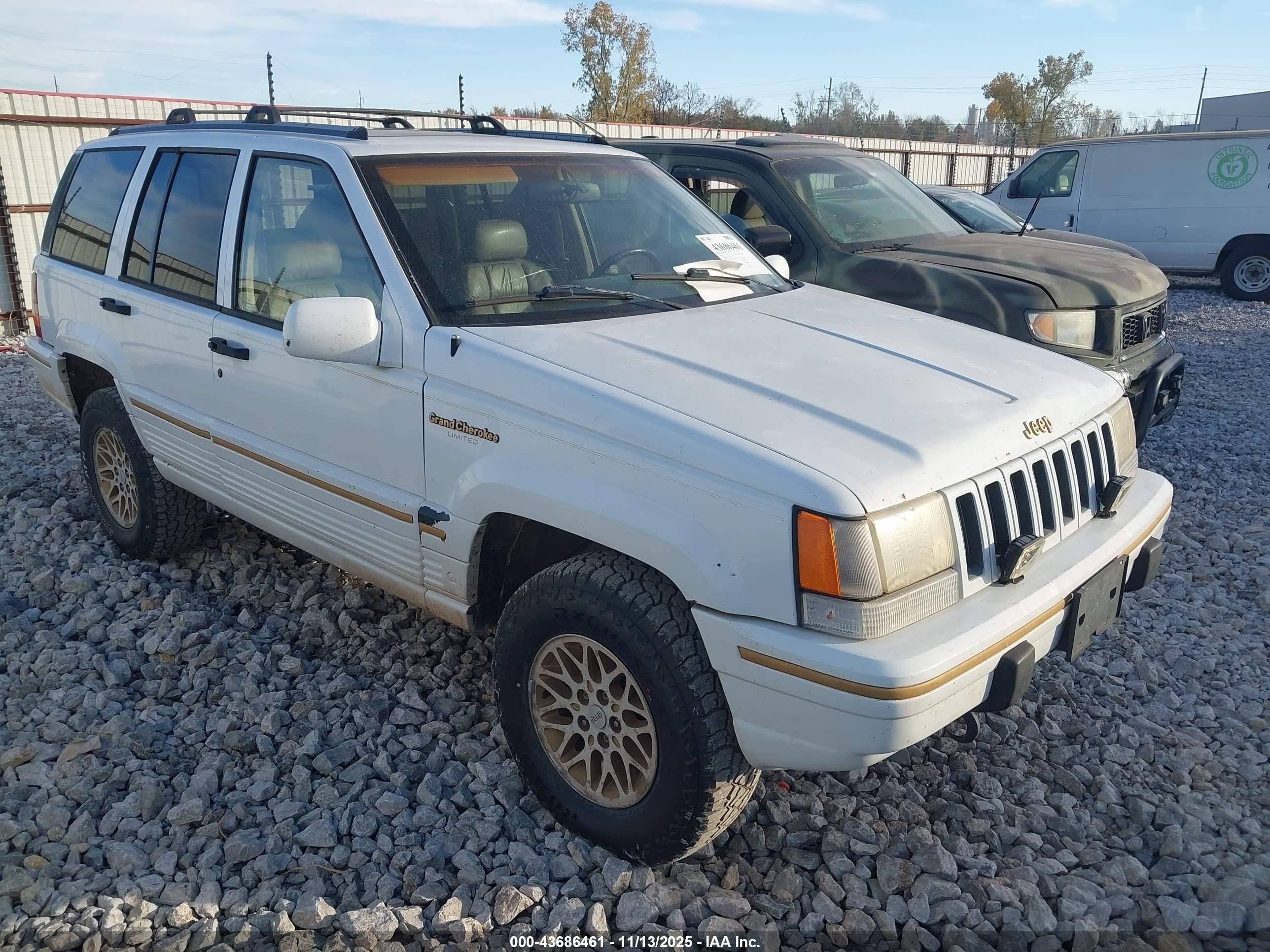 1995 Jeep Grand Cherokee Limited/orvis Белый vin: 1J4GZ78Y8SC727521