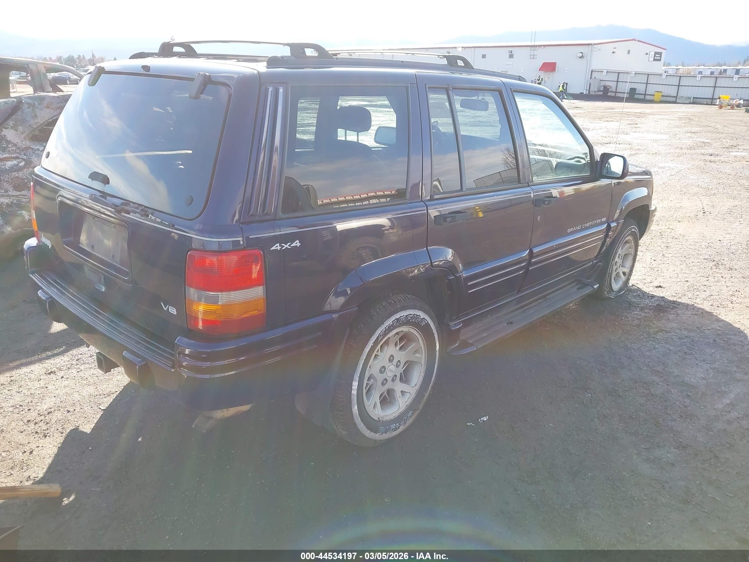 1998 Jeep Grand Cherokee Limited Blue vin: 1J4GZ78Y9WC240494