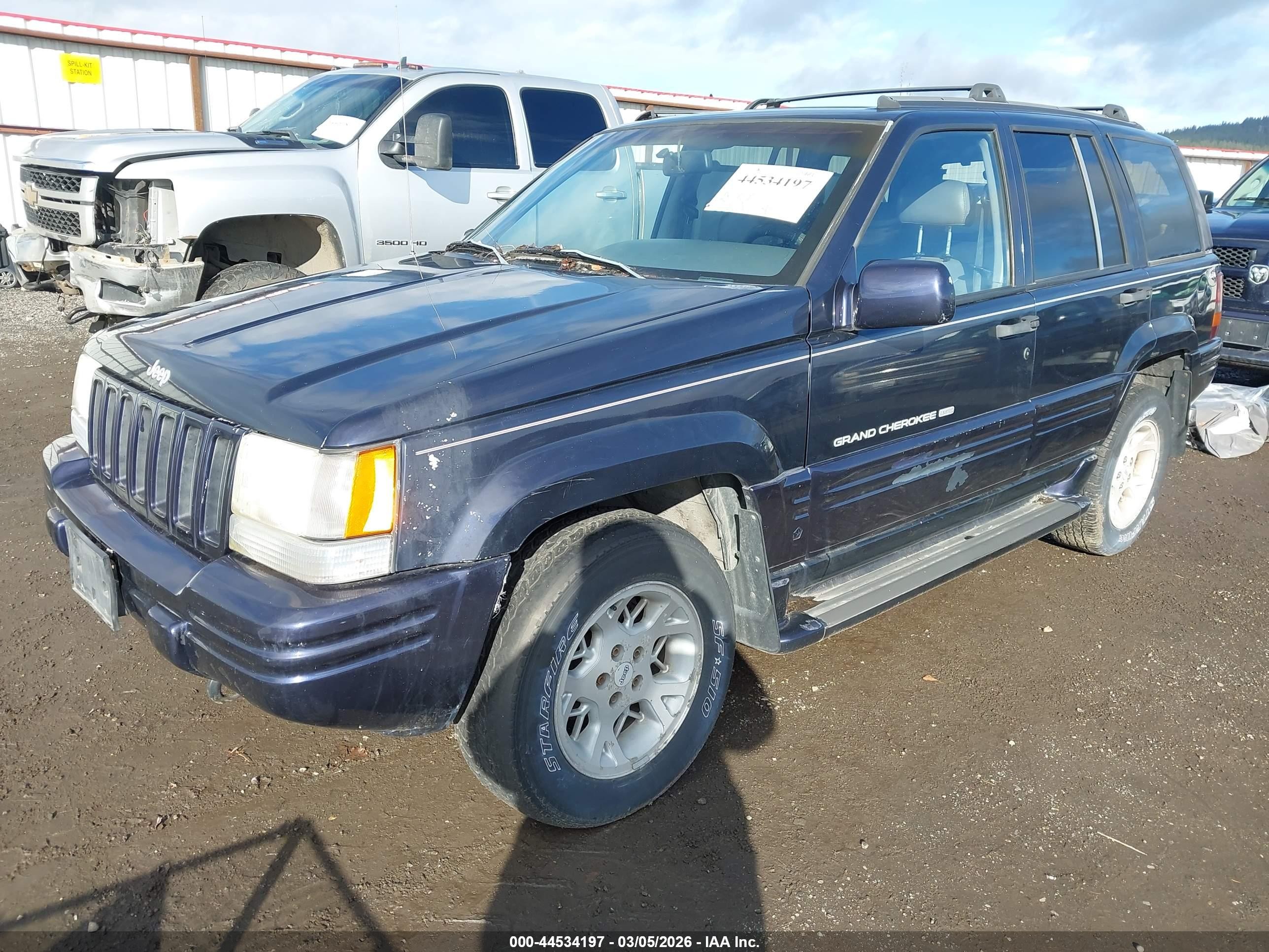1998 Jeep Grand Cherokee Limited Blue vin: 1J4GZ78Y9WC240494