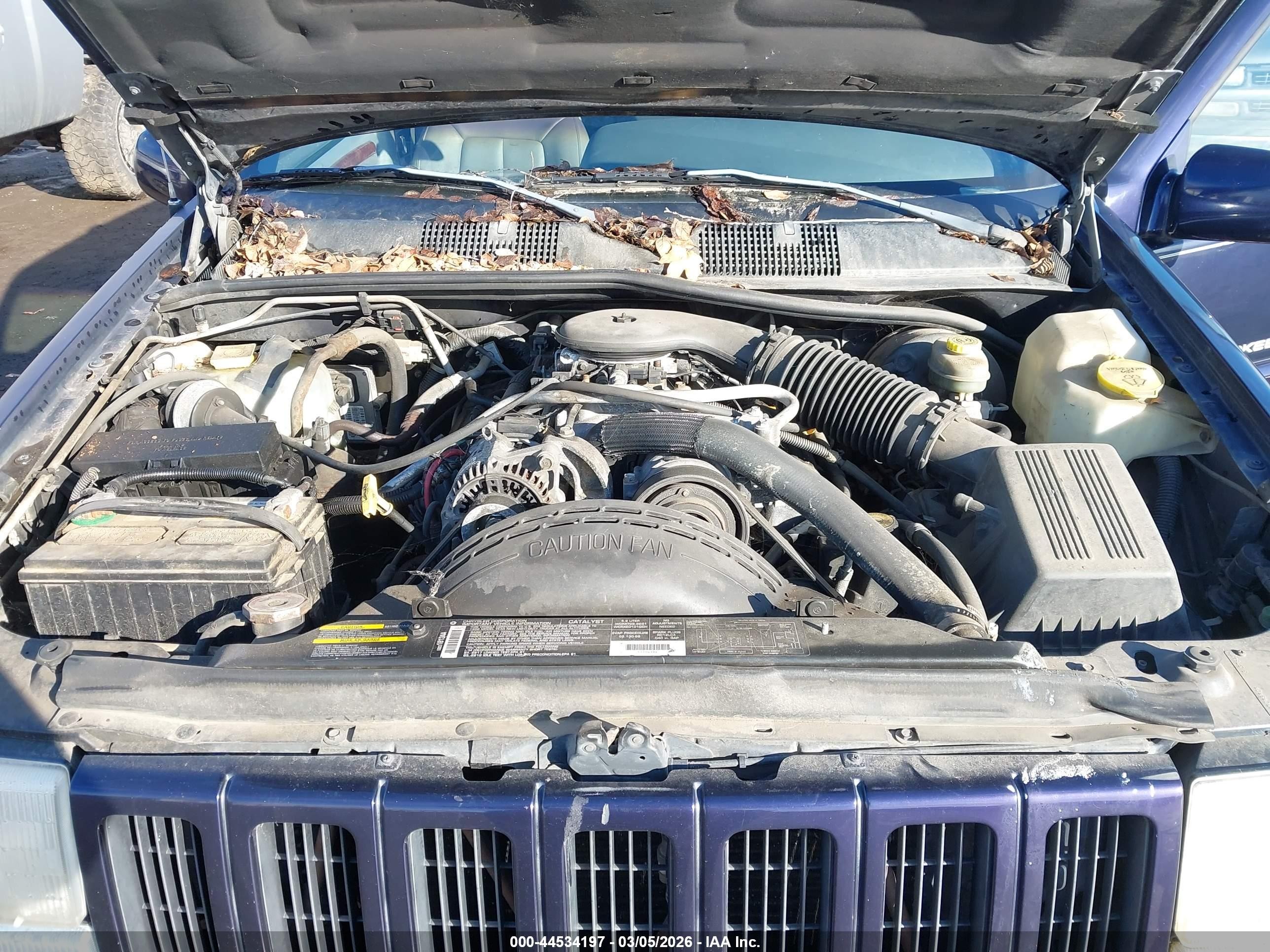 1998 Jeep Grand Cherokee Limited Blue vin: 1J4GZ78Y9WC240494