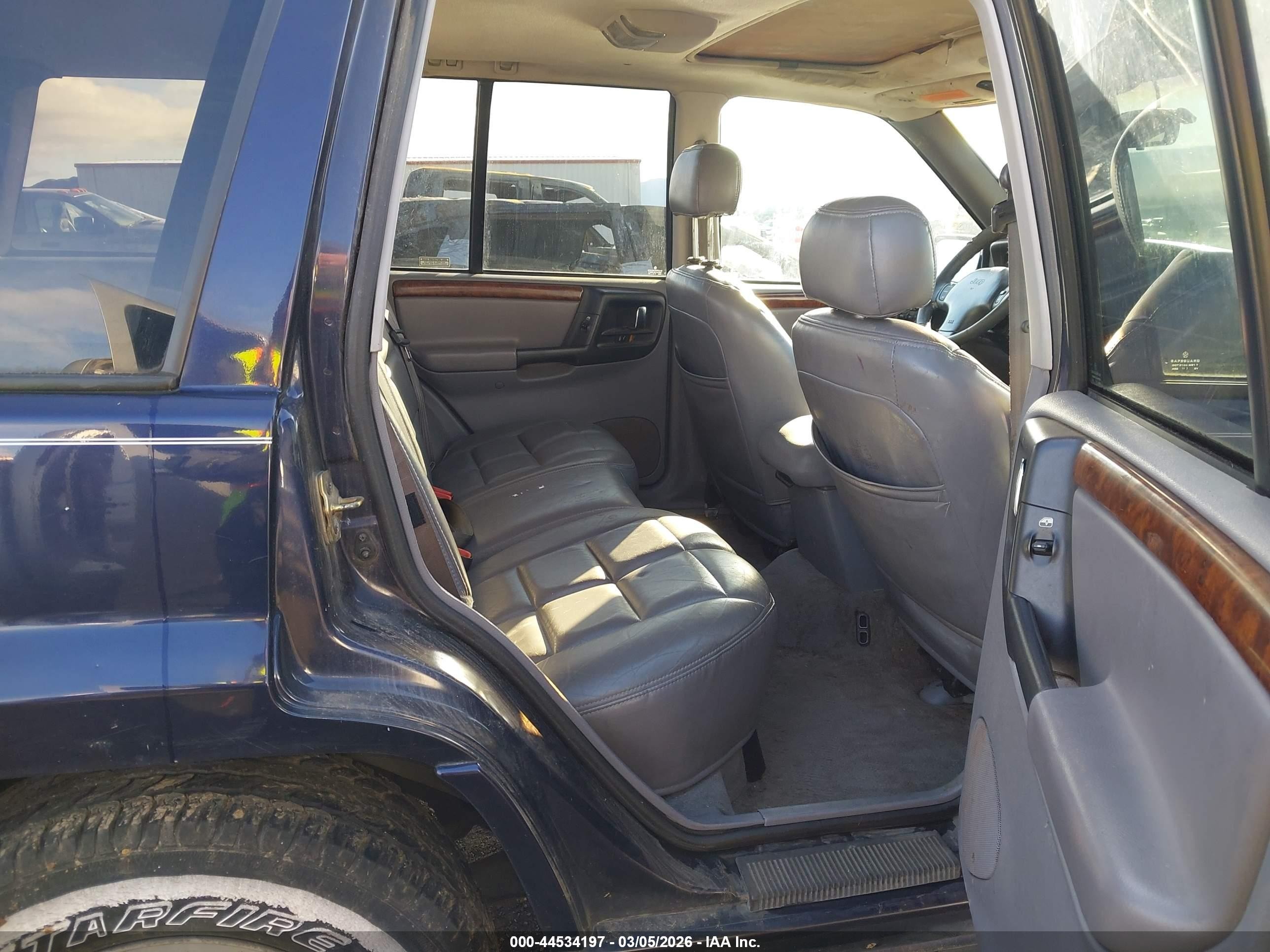 1998 Jeep Grand Cherokee Limited Blue vin: 1J4GZ78Y9WC240494