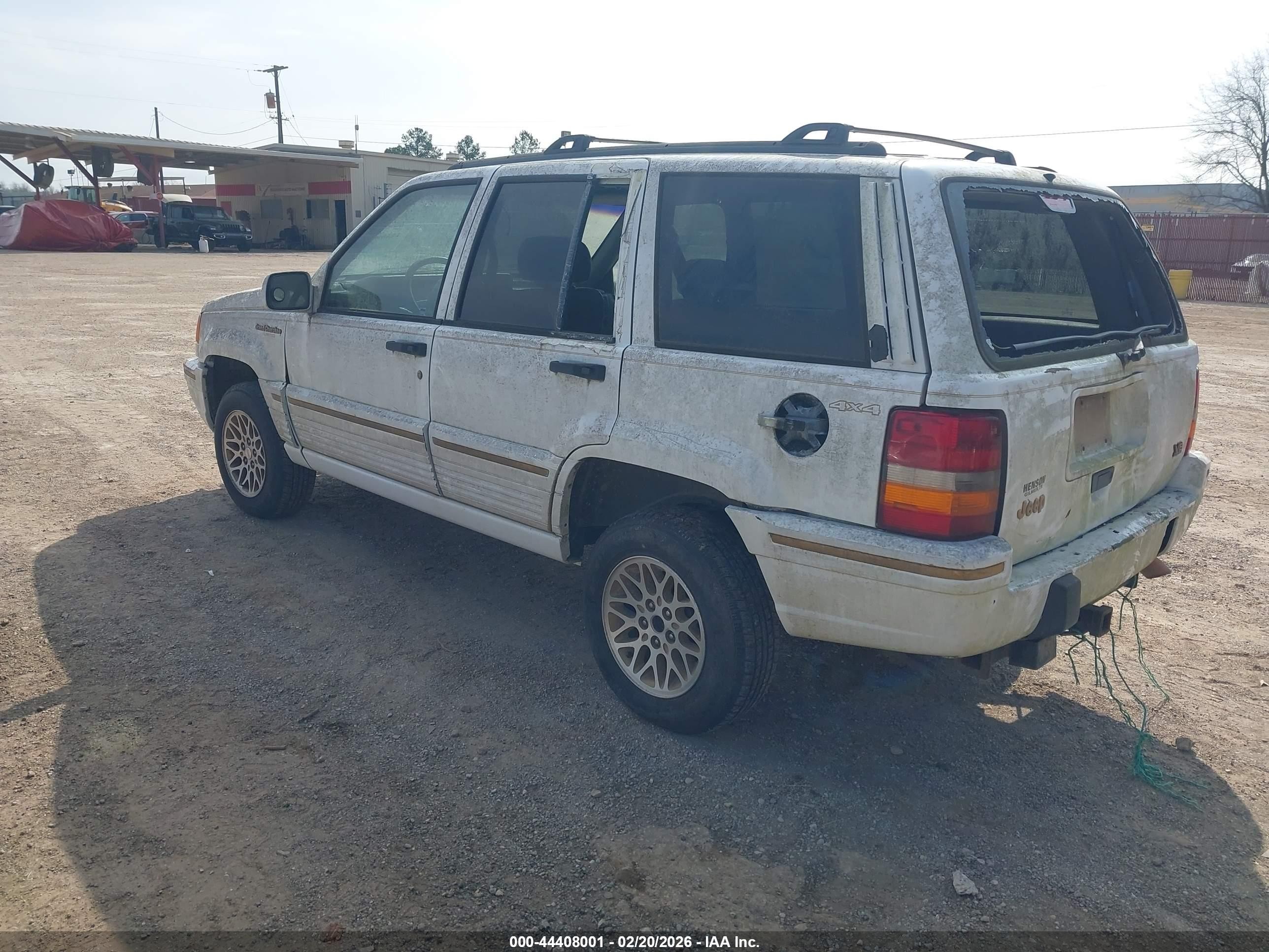 1995 Jeep Grand Cherokee Limited/orvis Белый vin: 1J4GZ78YXSC504896