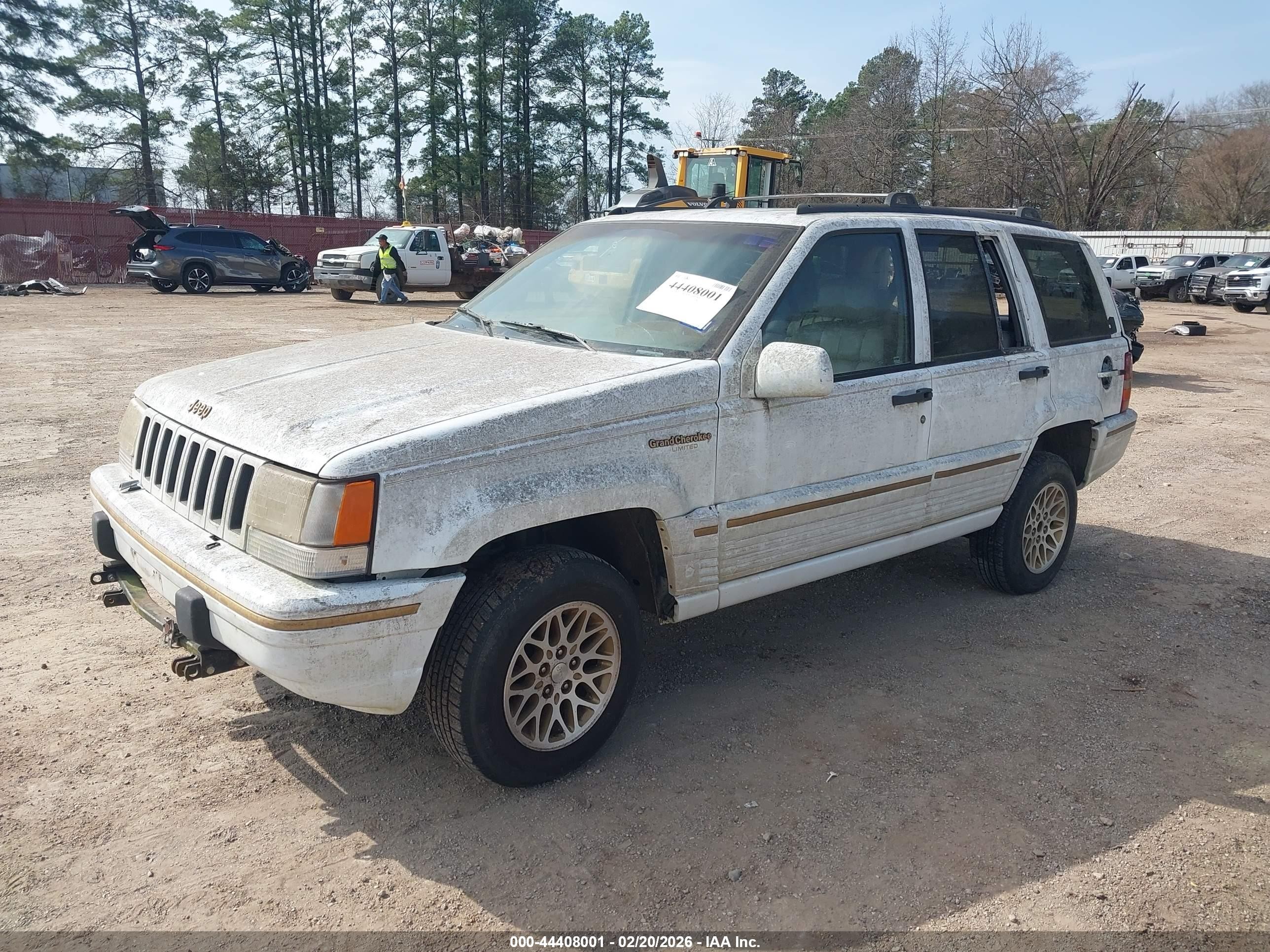 1995 Jeep Grand Cherokee Limited/orvis Белый vin: 1J4GZ78YXSC504896