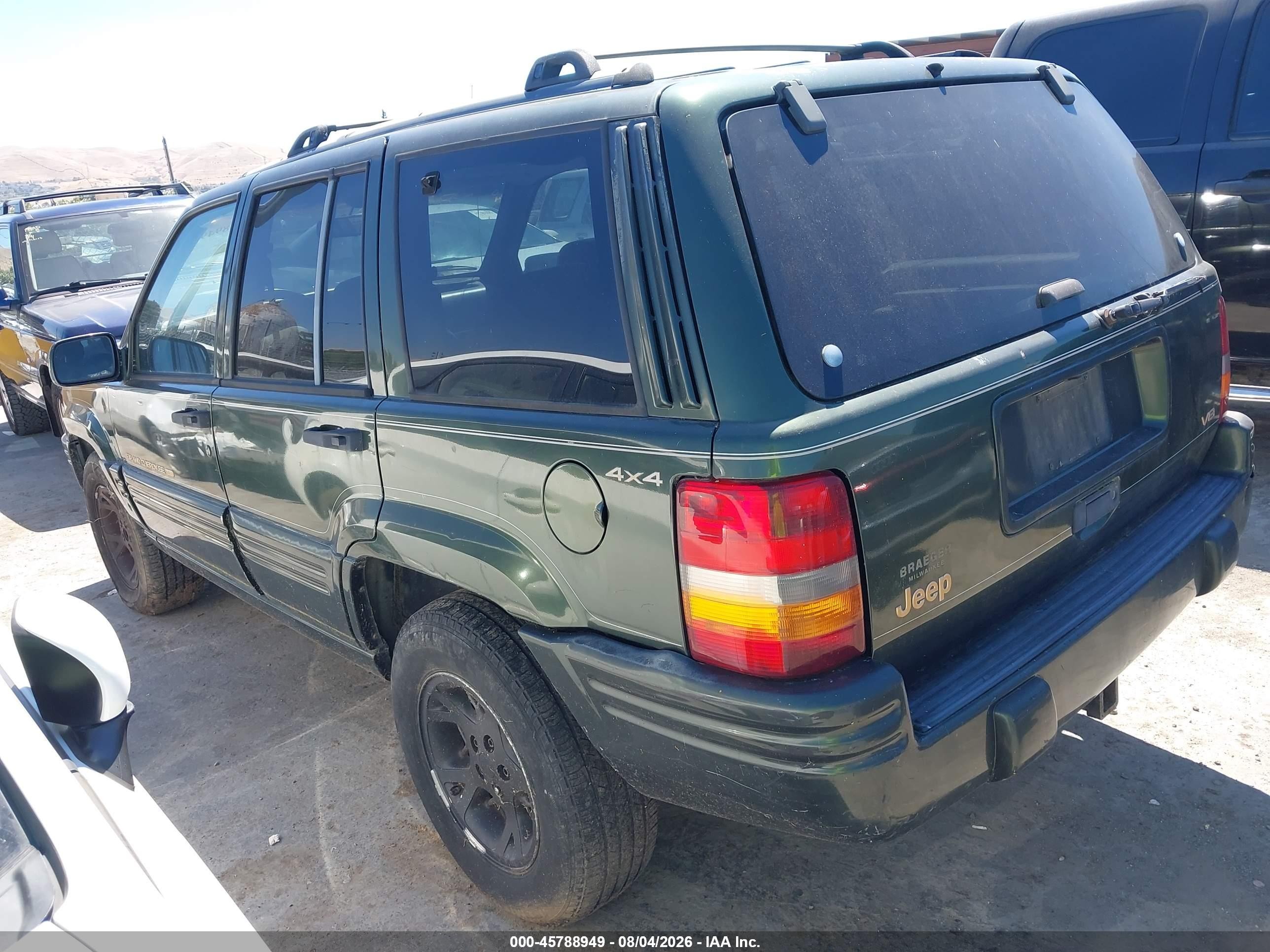 1996 Jeep Grand Cherokee Limited Green vin: 1J4GZ78YXTC354810