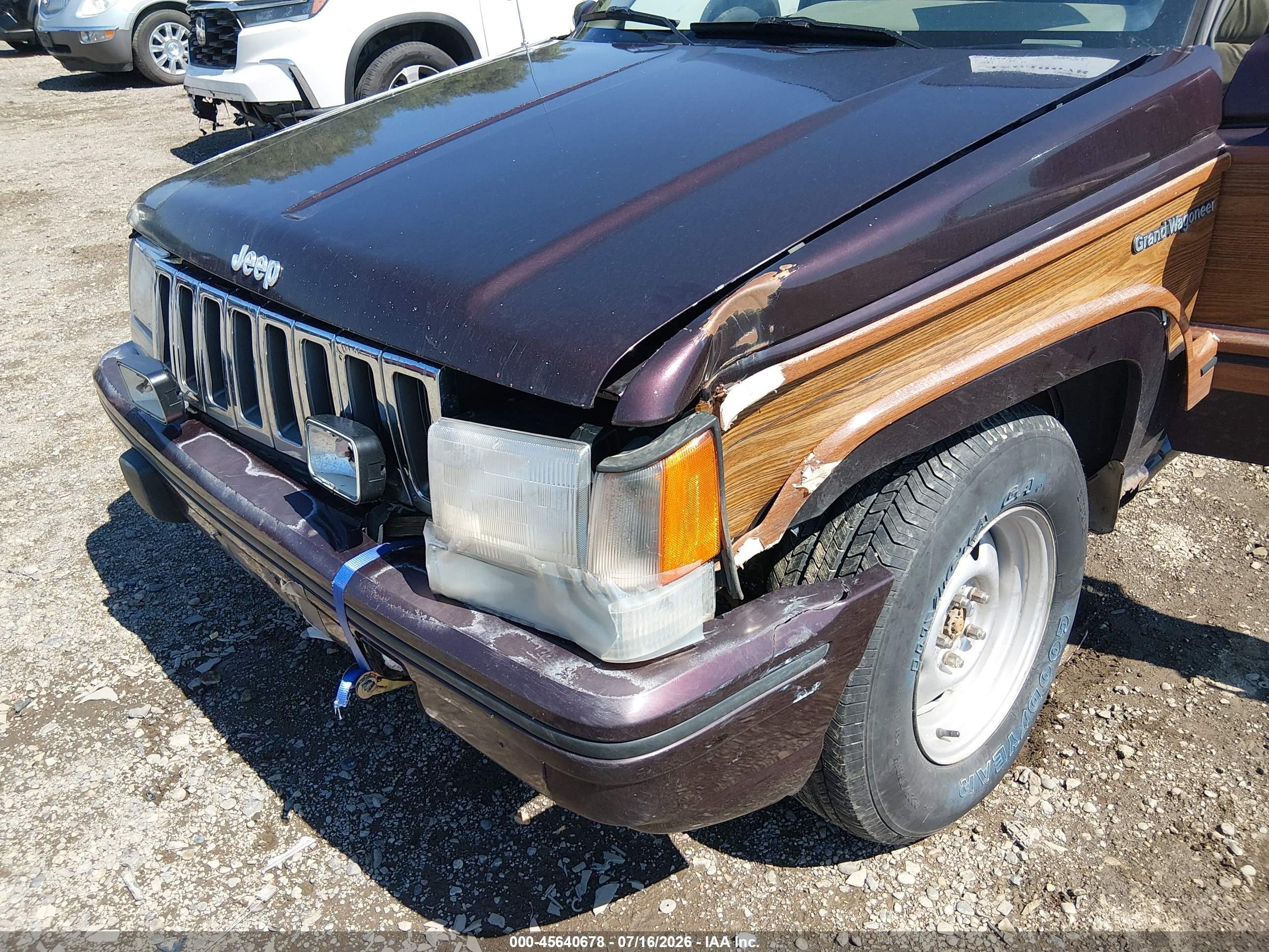 1993 Jeep Grand Cherokee Sport Burgundy vin: 1J4GZ88Y8PC714913