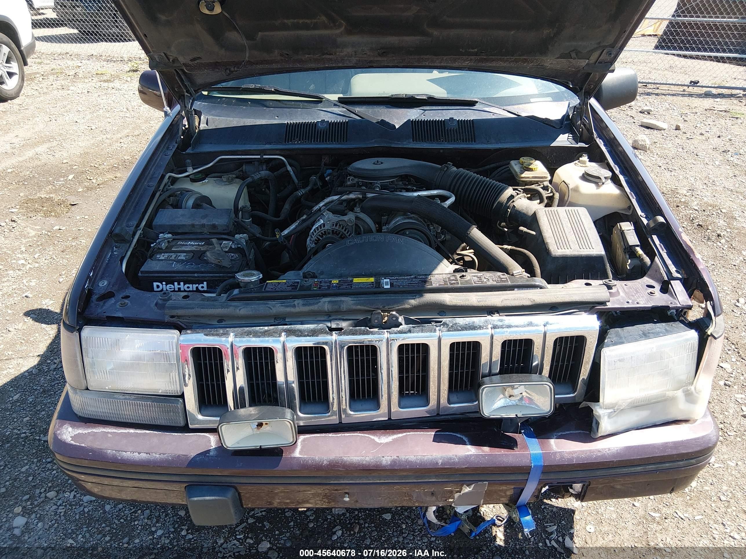 1993 Jeep Grand Cherokee Sport Burgundy vin: 1J4GZ88Y8PC714913