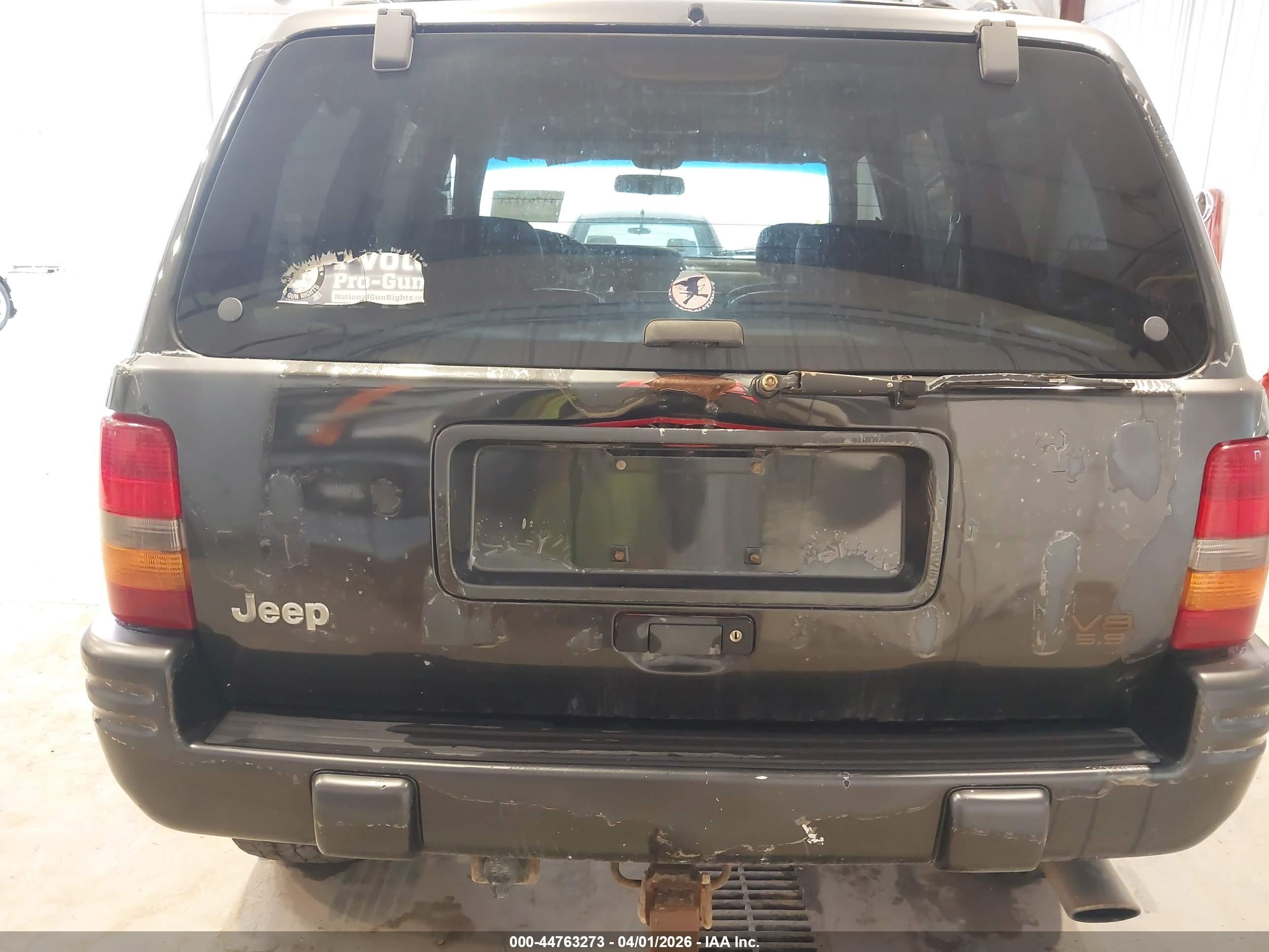 1998 Jeep Grand Cherokee Limited Black vin: 1J4GZ88Z0WC176201