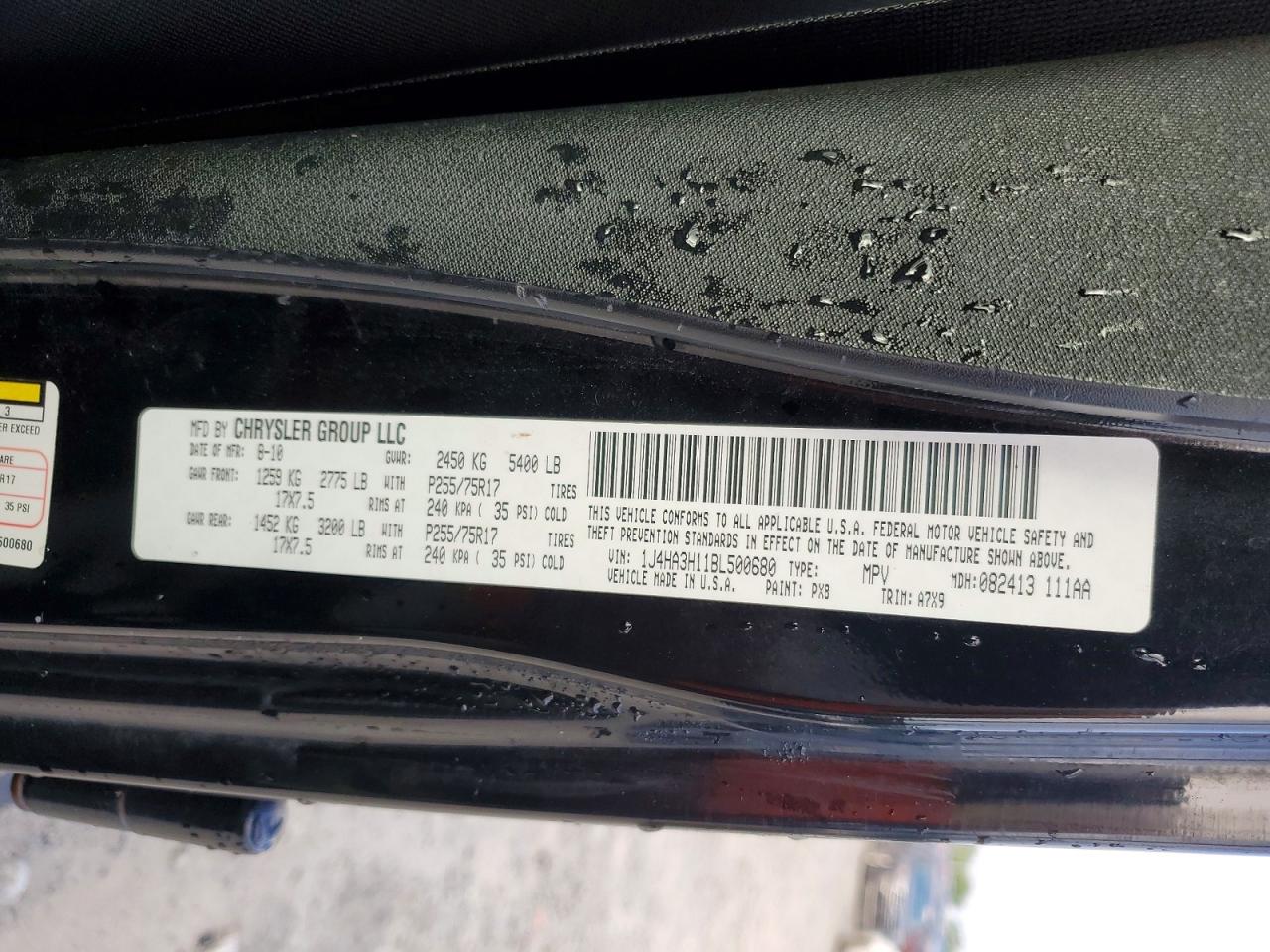 2011 Jeep Wrangler Unlimited Sport Black vin: 1J4HA3H11BL500680
