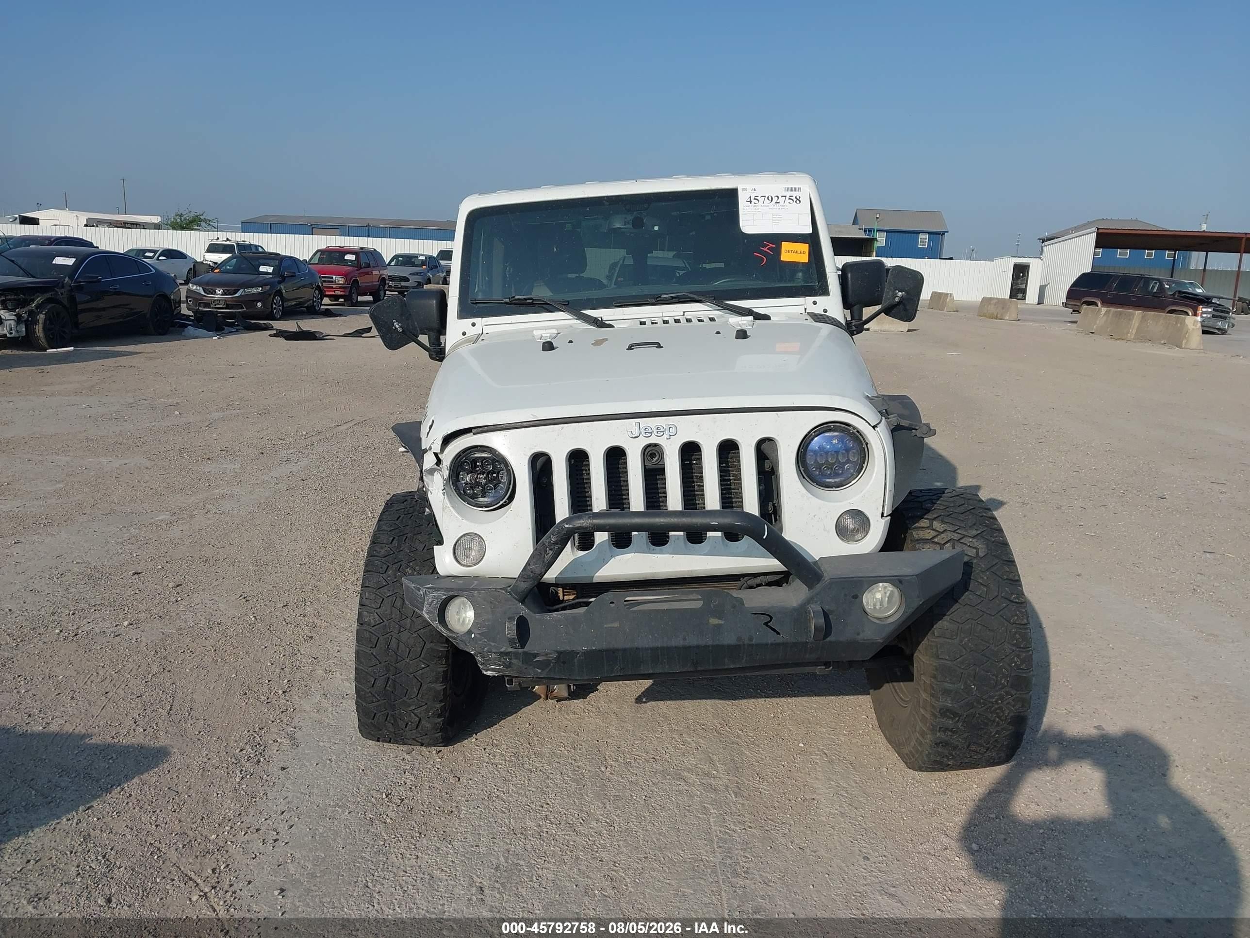 2011 Jeep Wrangler Unlimited Sport White vin: 1J4HA3H17BL528662