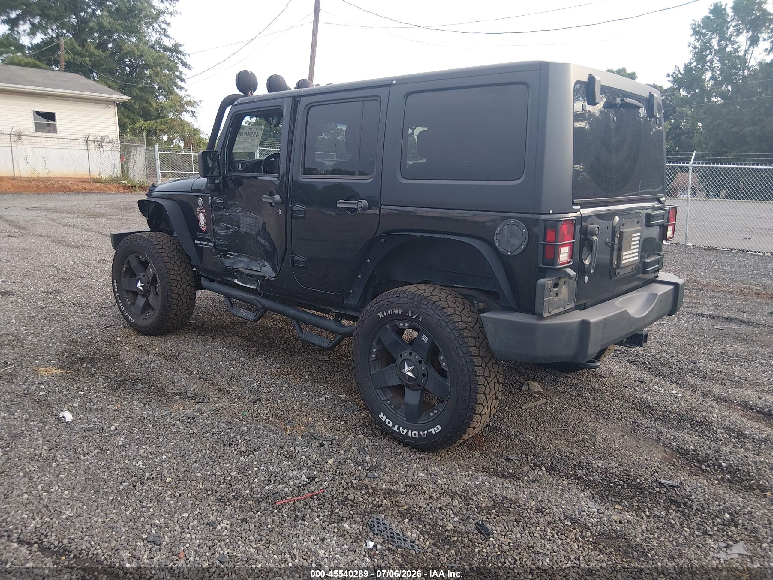 2011 Jeep Wrangler Unlimited Sport Black vin: 1J4HA3H1XBL610322