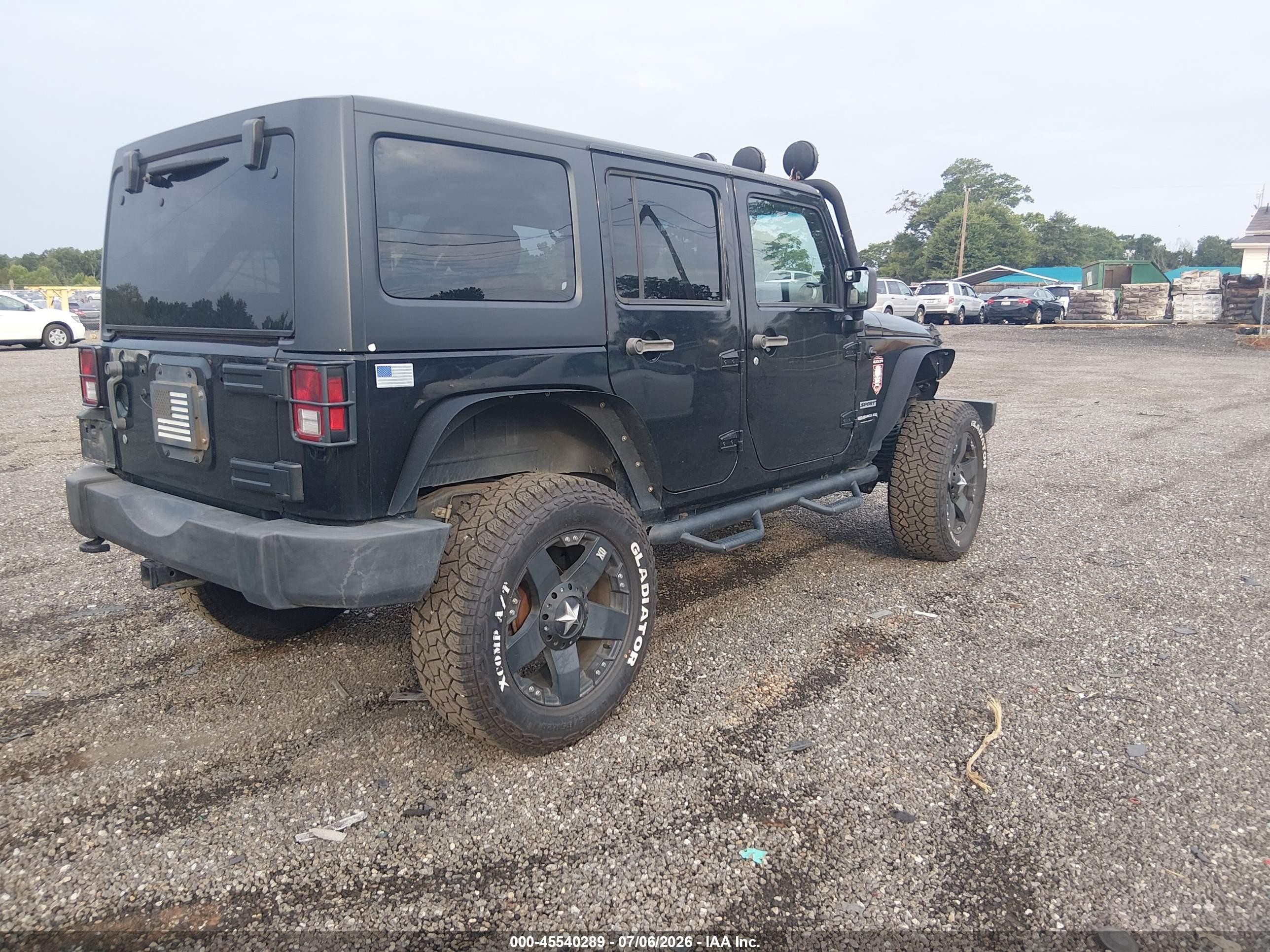 2011 Jeep Wrangler Unlimited Sport Black vin: 1J4HA3H1XBL610322