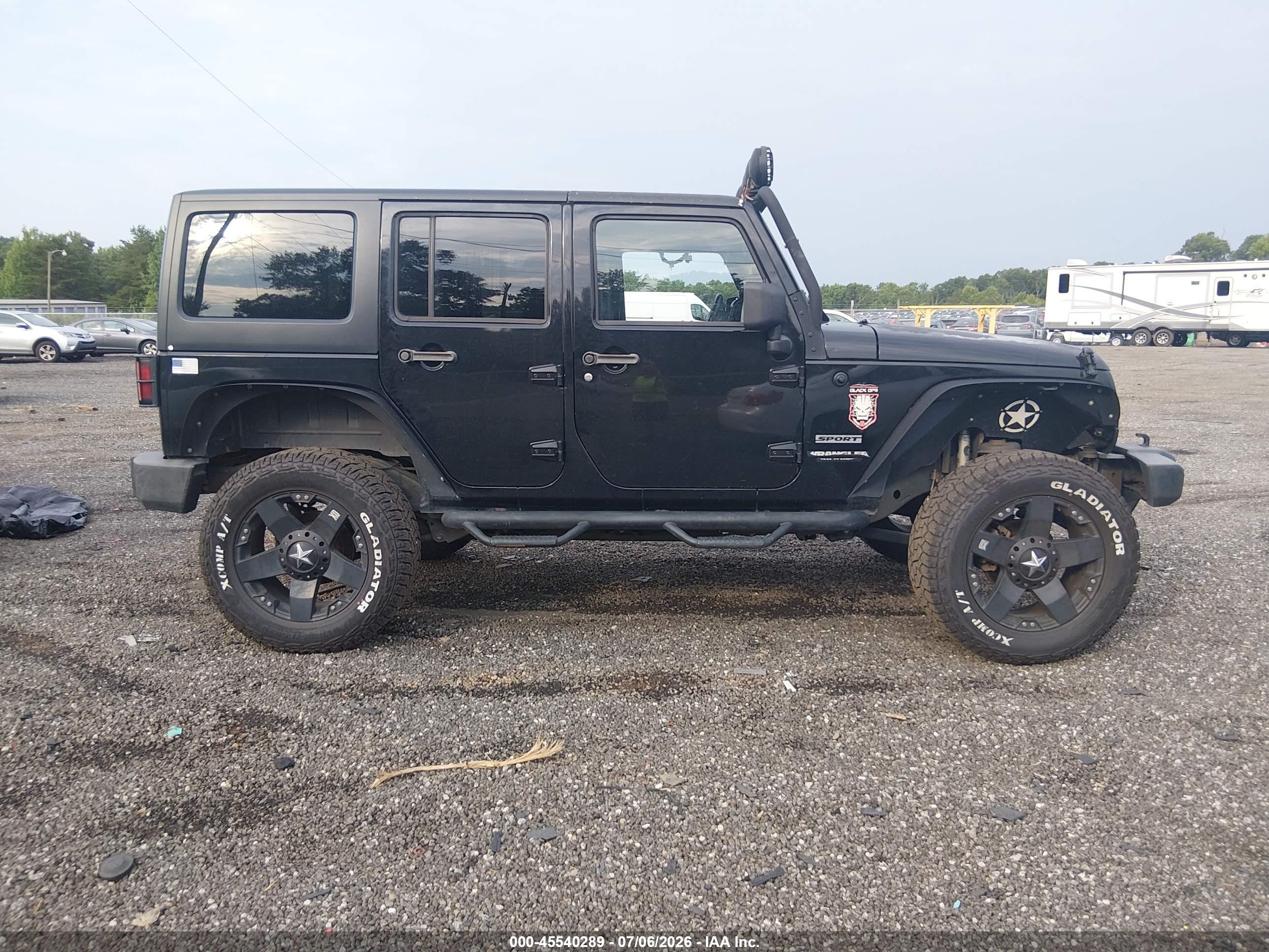 2011 Jeep Wrangler Unlimited Sport Black vin: 1J4HA3H1XBL610322