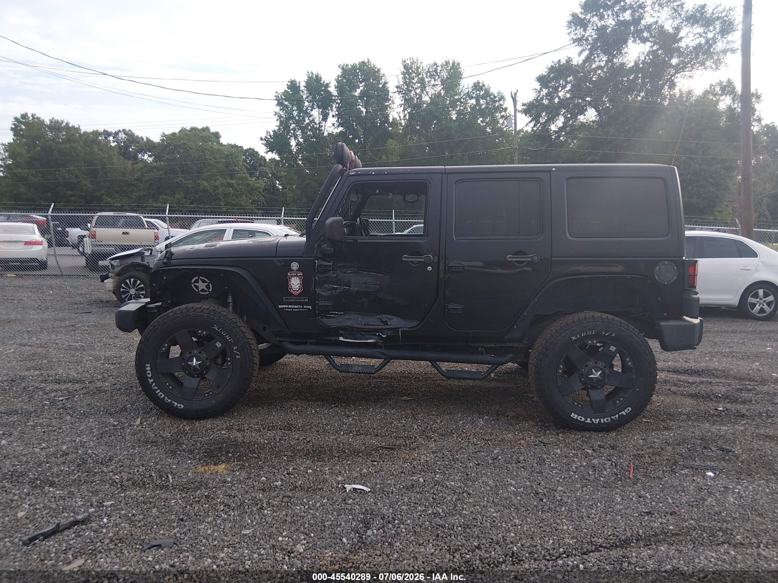 2011 Jeep Wrangler Unlimited Sport Black vin: 1J4HA3H1XBL610322
