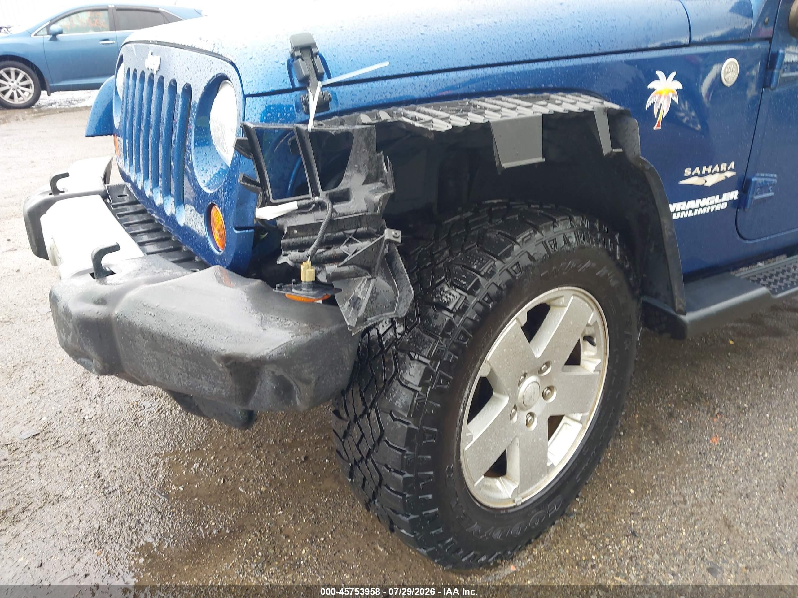 2010 Jeep Wrangler Unlimited Sahara Light Blue vin: 1J4HA5H10AL182268