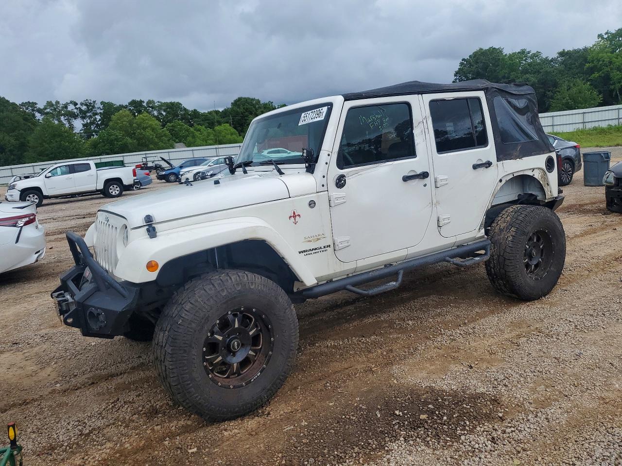 2010 Jeep Wrangler Unlimited Sahara Белый vin: 1J4HA5H11AL156827